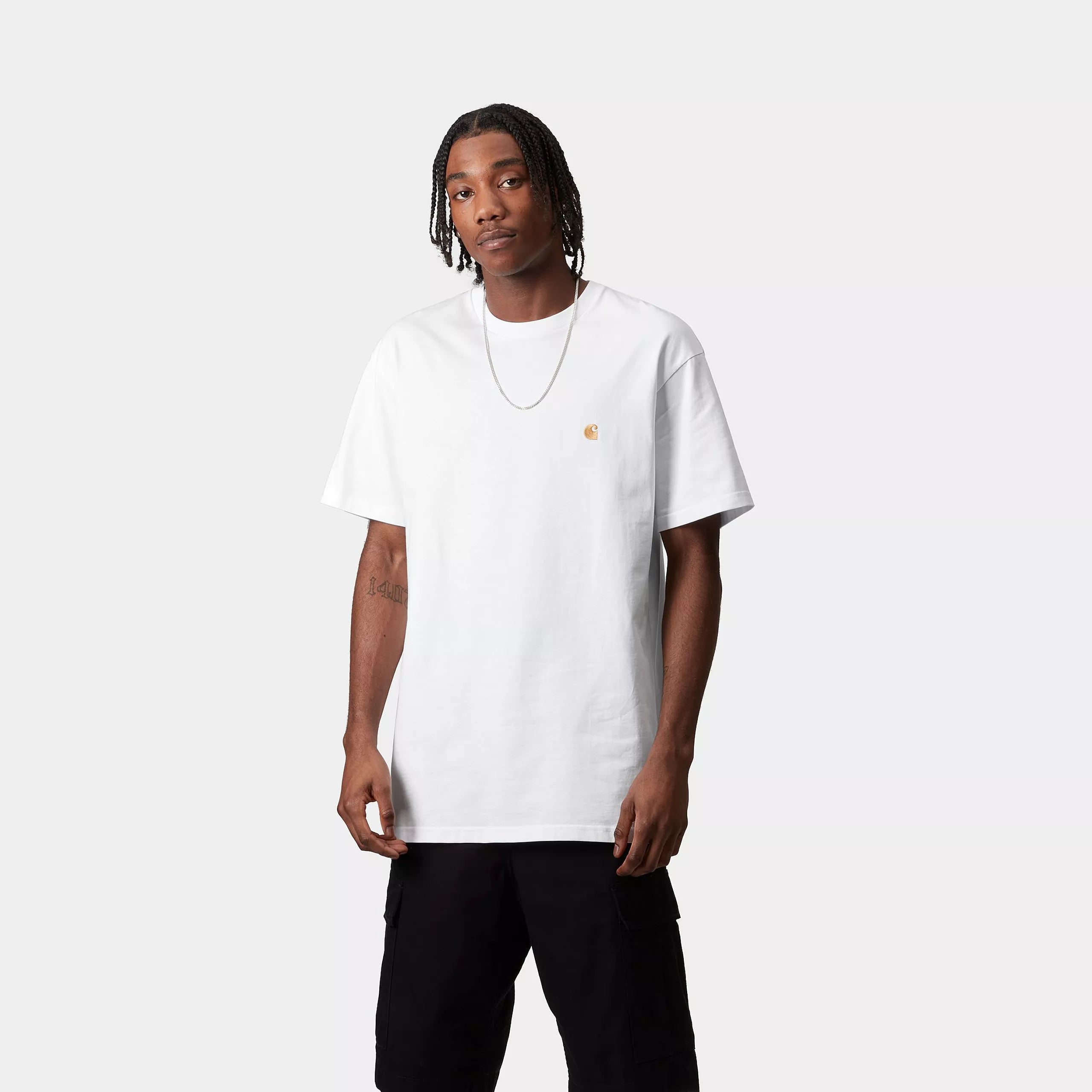 S/S CHASE T-SHIRT - White / Gold