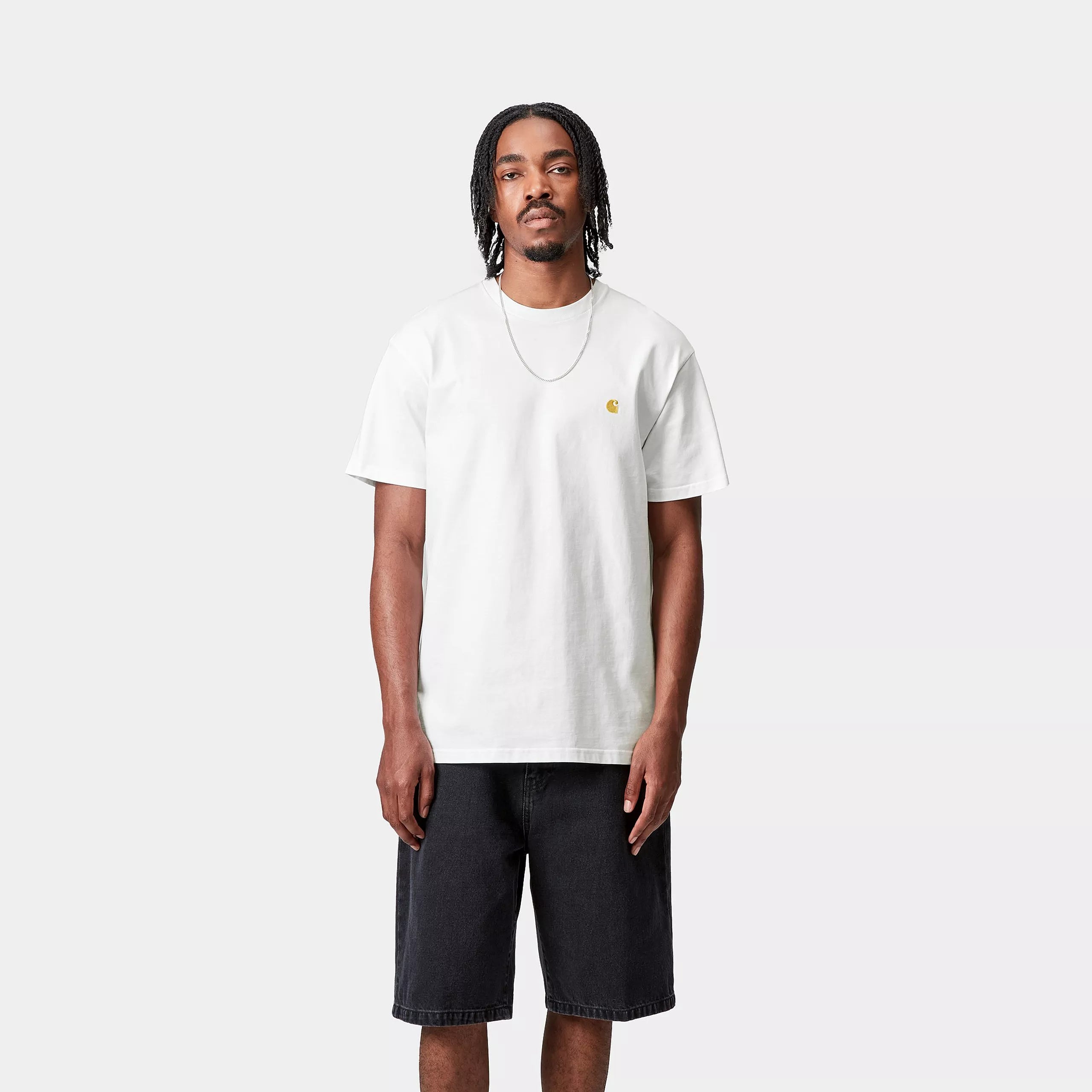 S/S CHASE T-SHIRT  - White / Gold