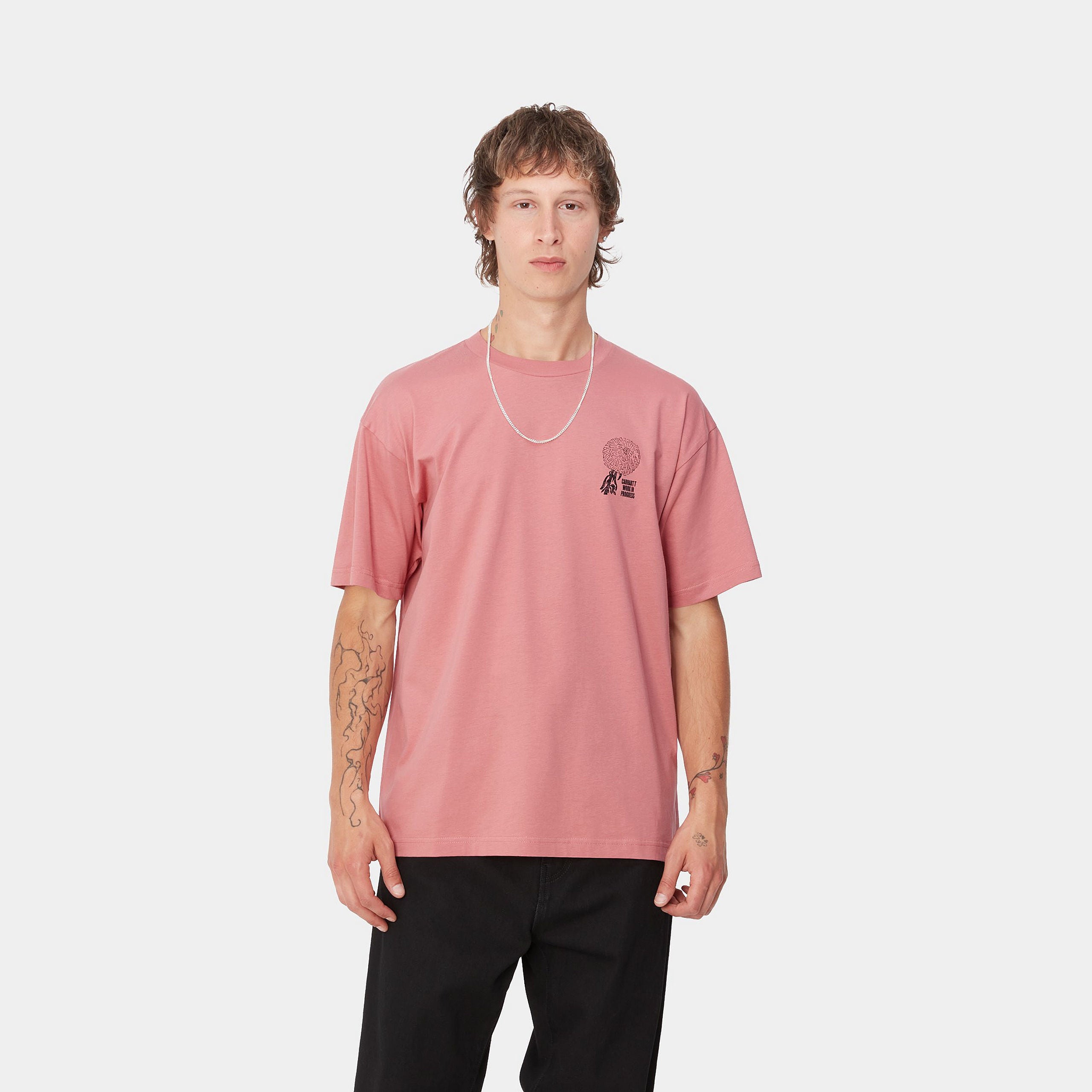 S/S CHRYSANTHEMUM T-SHIRT - Dusty Rose