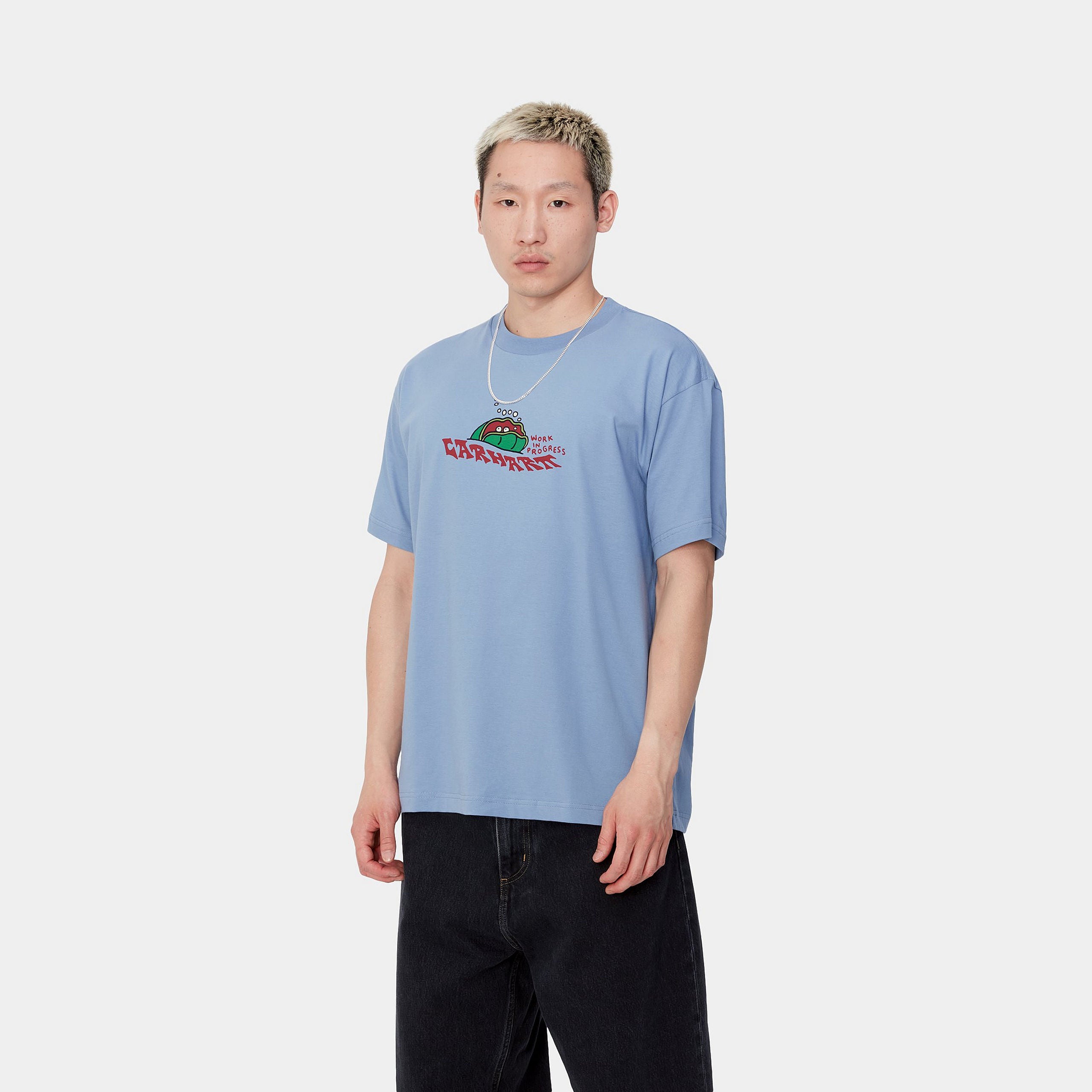 S/S CLAM T-SHIRT - Charm Blue