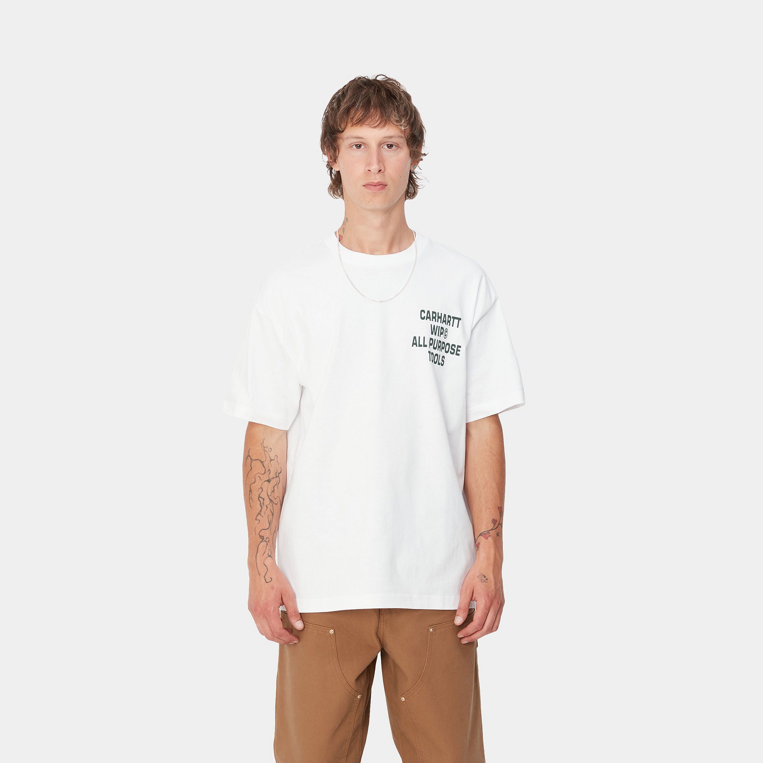 S/S CROSS SCREW T-SHIRT - White