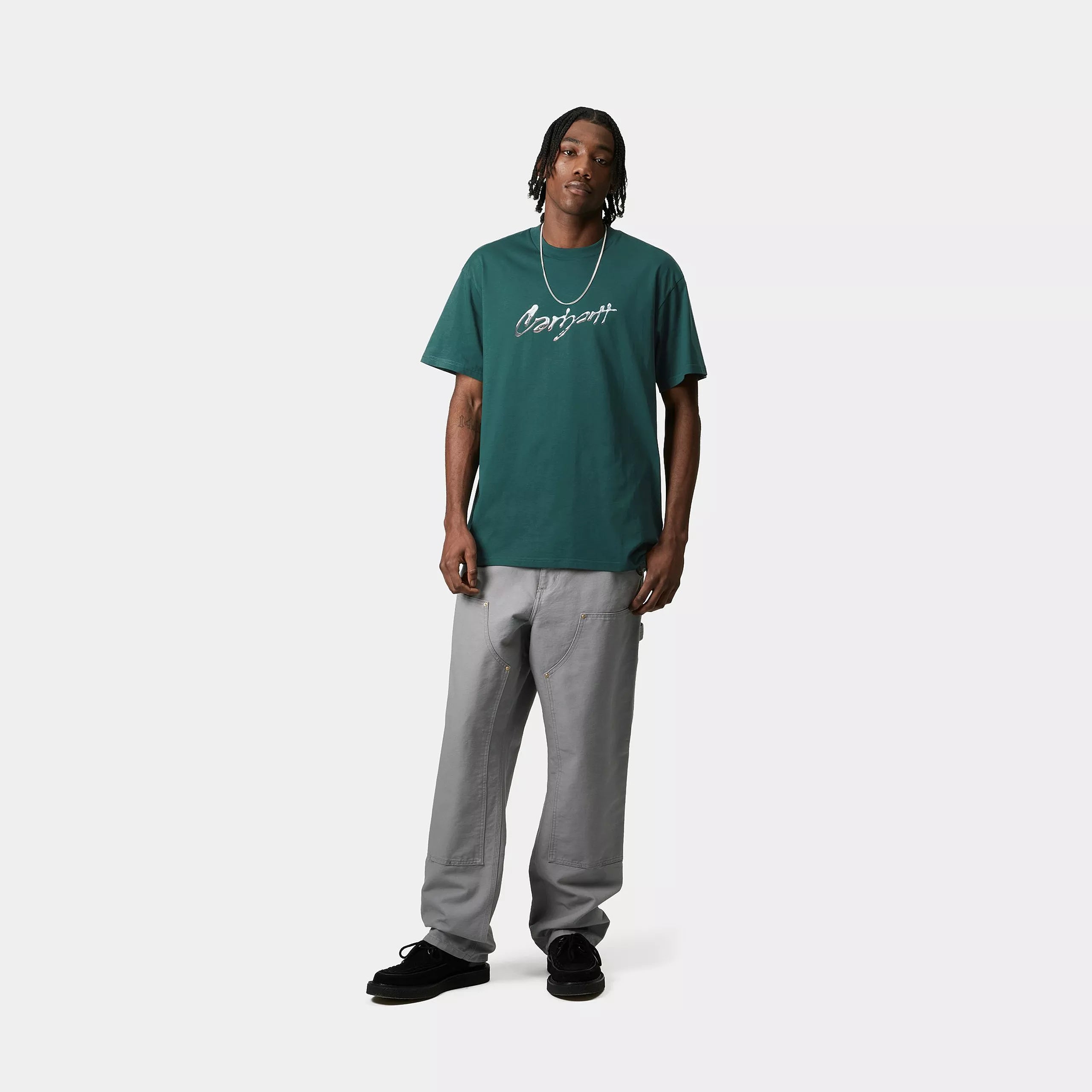 S/S DRIP SCRIPT T-SHIRT - Malachite