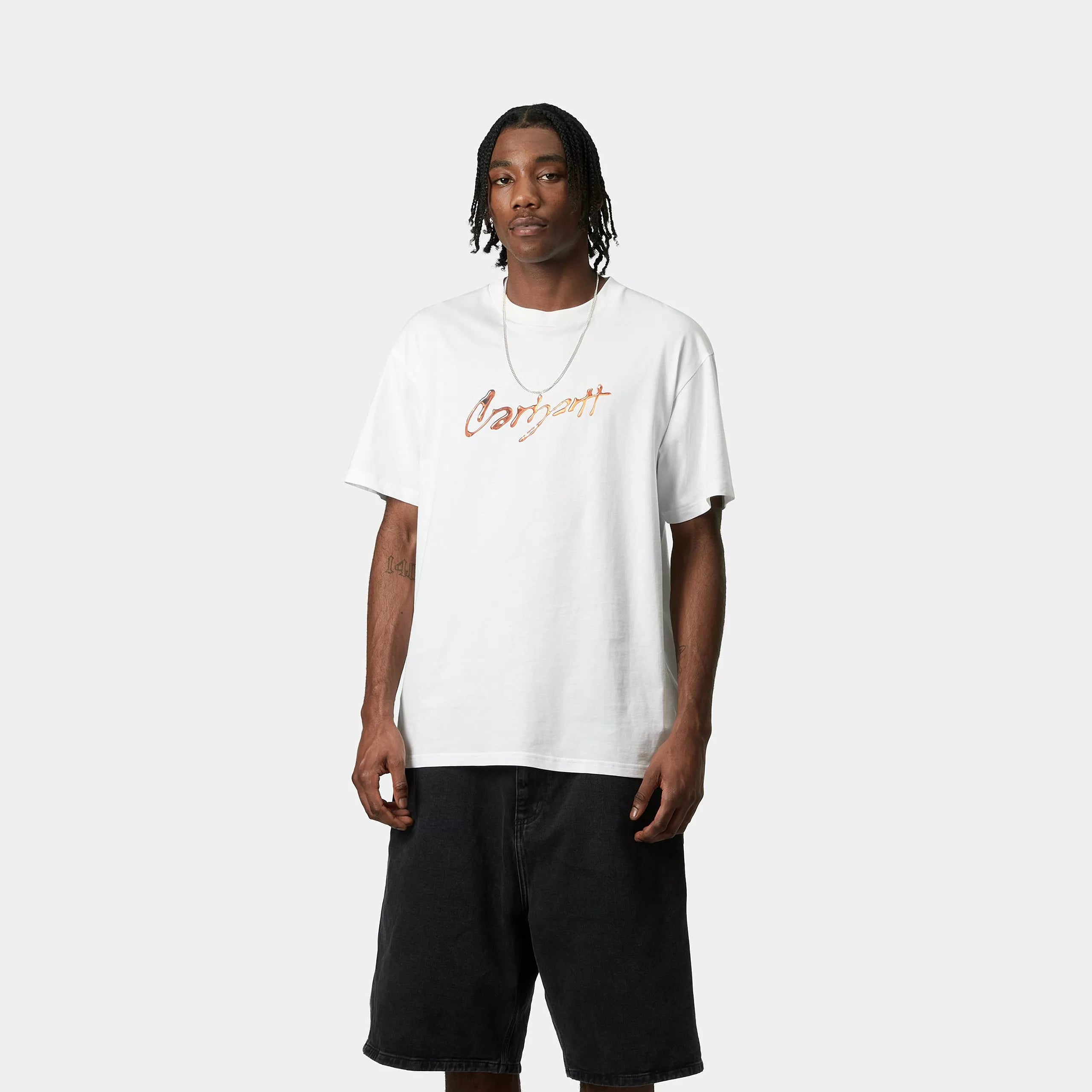 S/S DRIP SCRIPT T-SHIRT - White