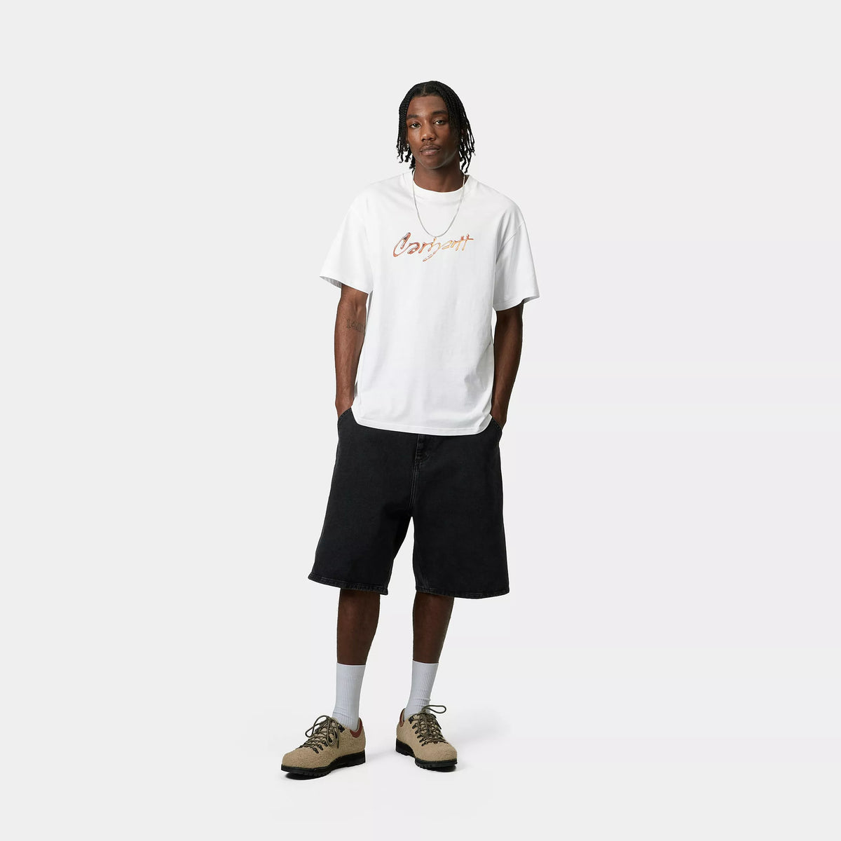 S/S DRIP SCRIPT T-SHIRT - White 4