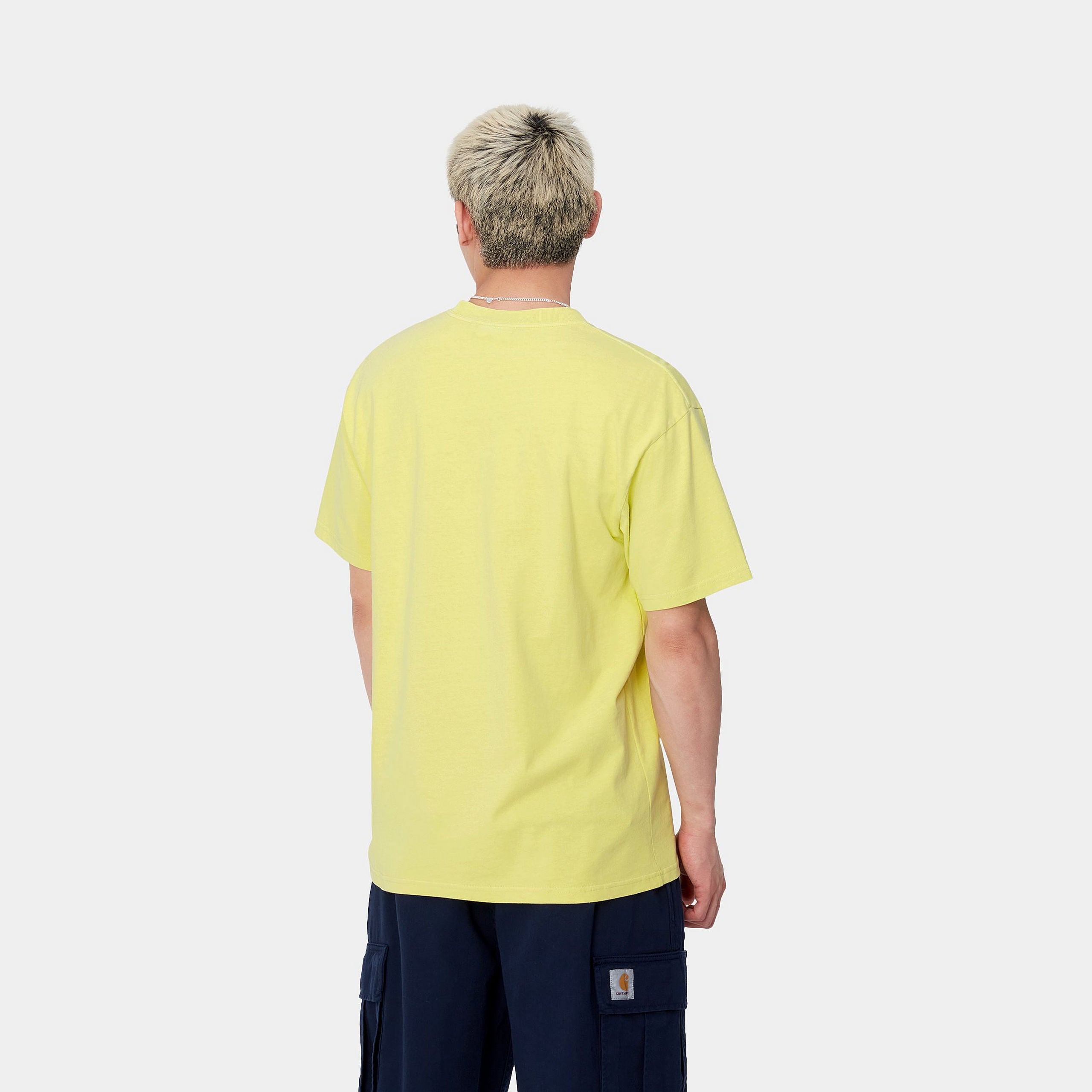 S/S DUSTER SCRIPT T-SHIRT - Arctic Lime (garment dyed)