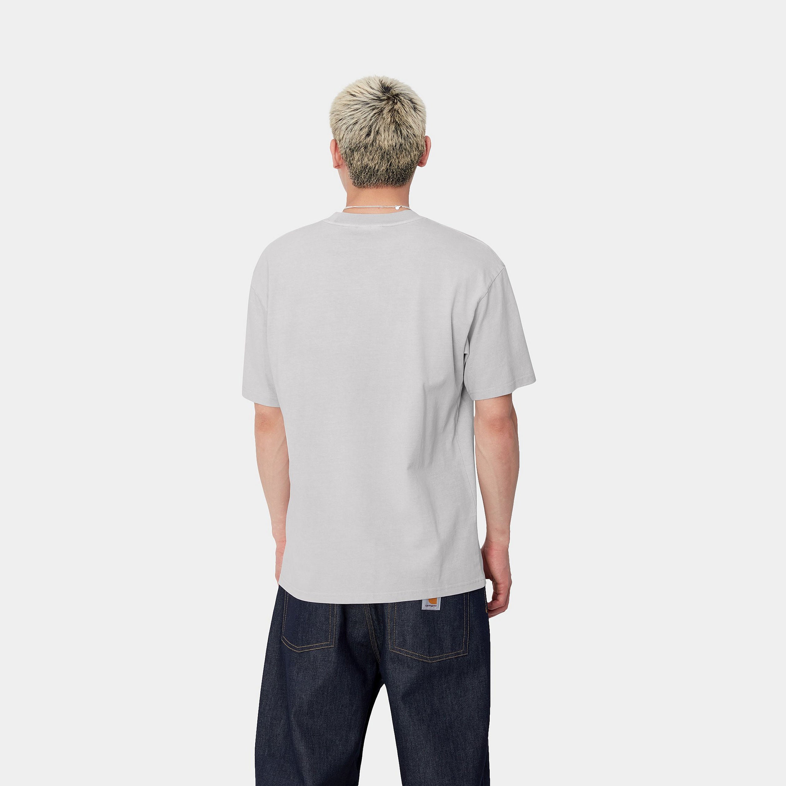 S/S DUSTER SCRIPT T-SHIRT - Basalt (garment dyed)