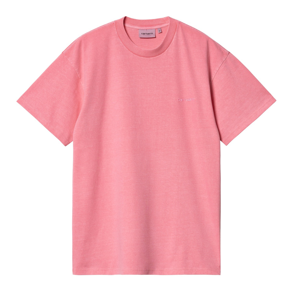 S/S DUSTER SCRIPT T-SHIRT - Charm Pink (garment dyed) 1
