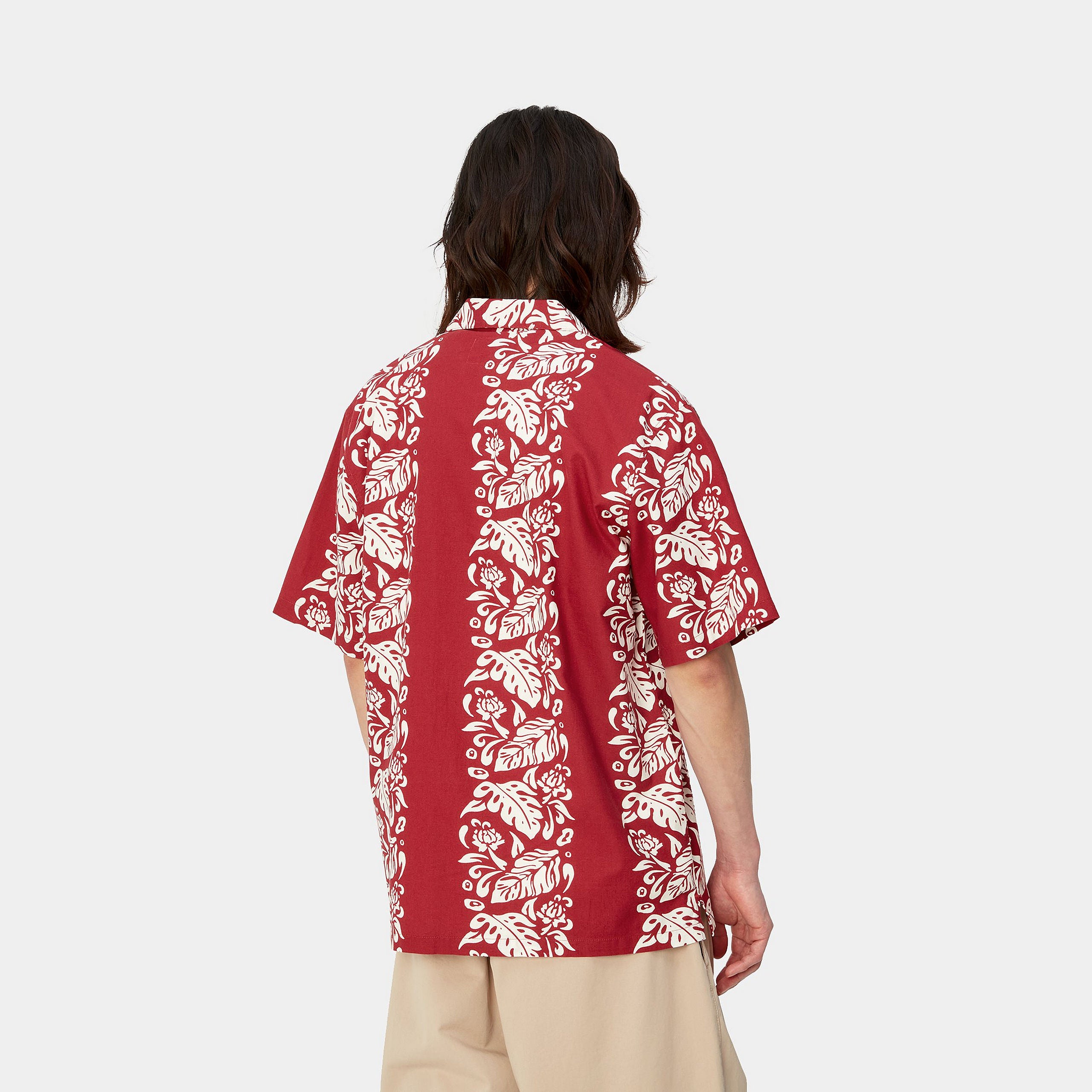 S/S FLORAL SHIRT - Floral Stripe AOP, Arrow / Wax