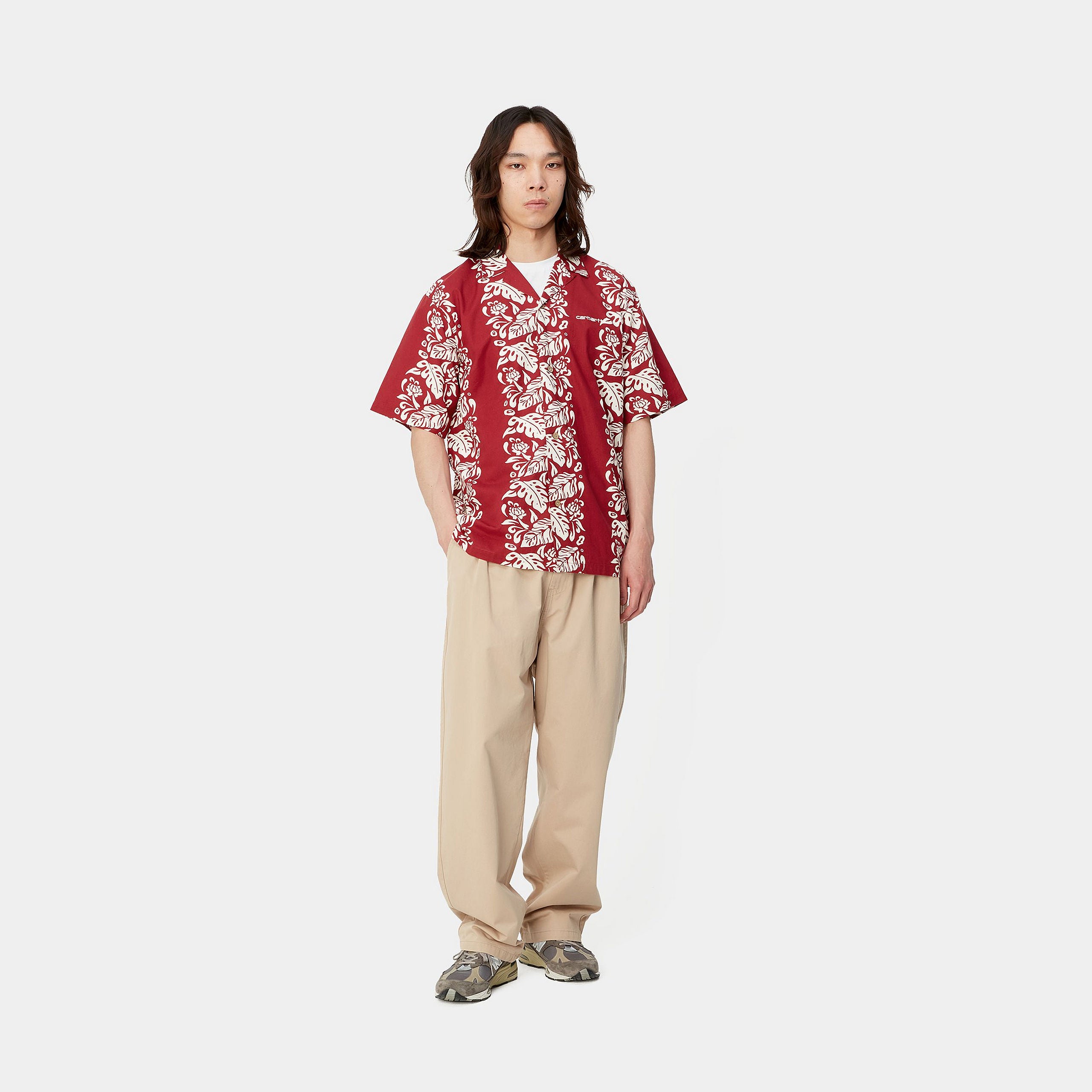 S/S FLORAL SHIRT - Floral Stripe AOP, Arrow / Wax 4