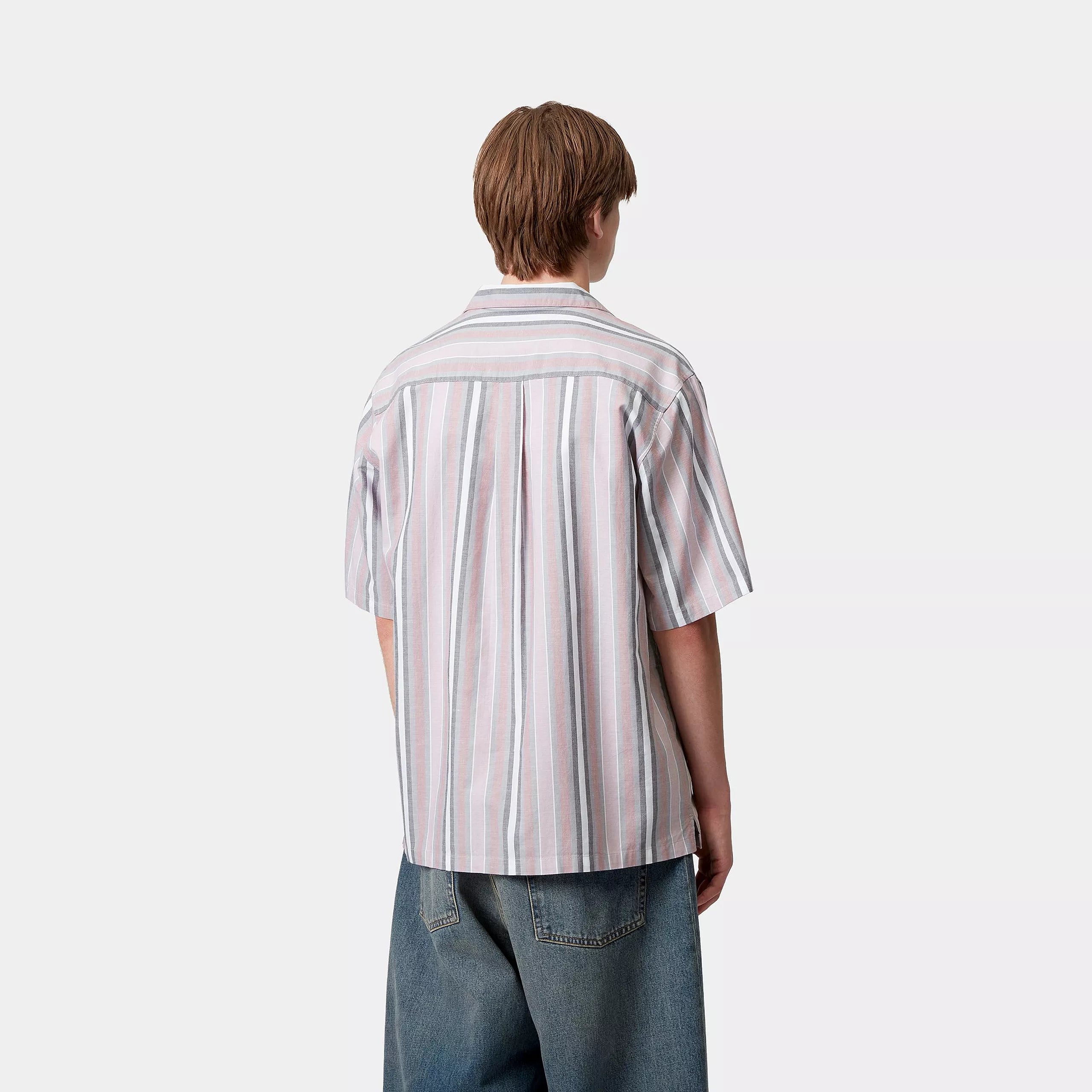 S/S FOLSEY SHIRT  - Folsey Stripe, Hortensia / White
