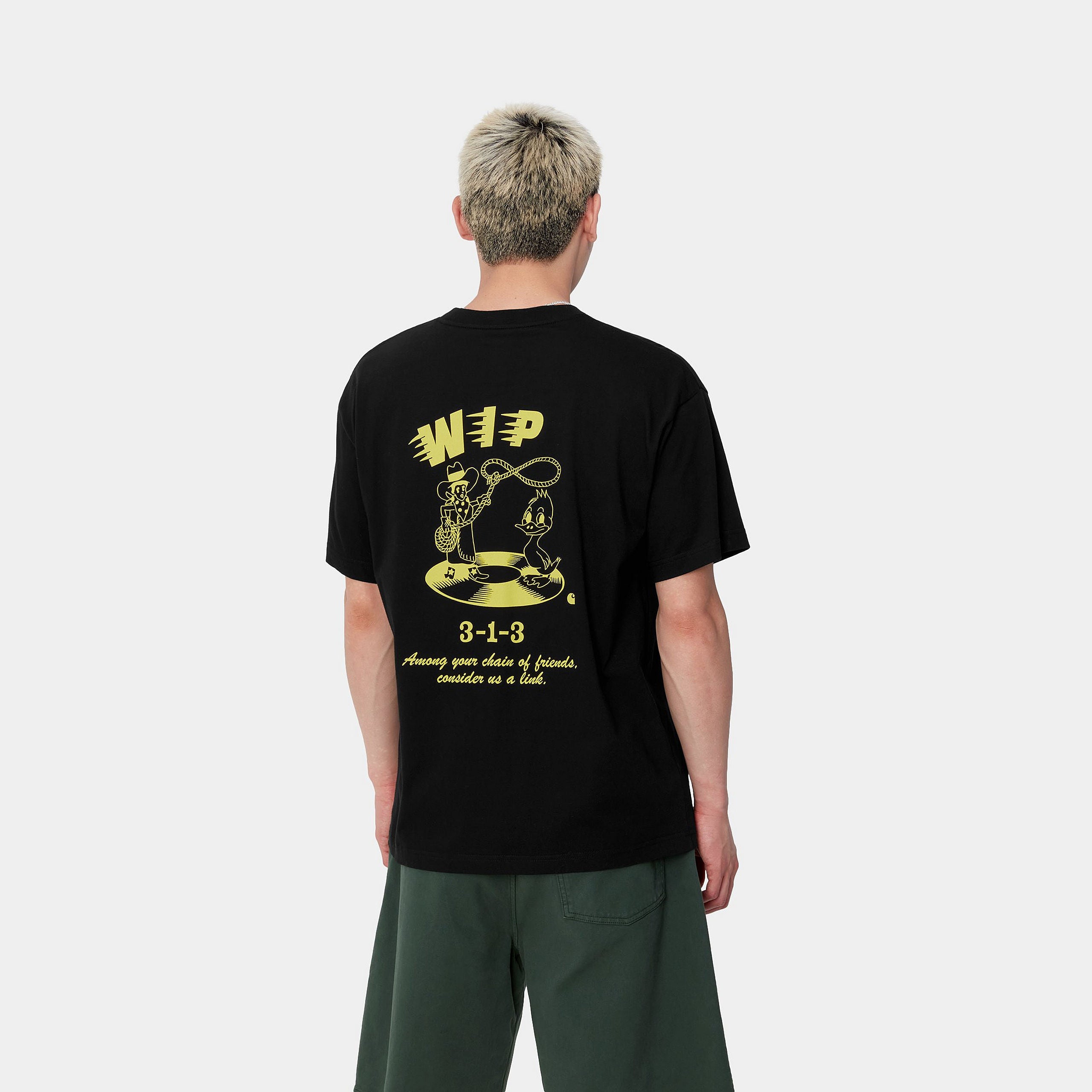 S/S FRIENDSHIP T-SHIRT - Black / Yellow