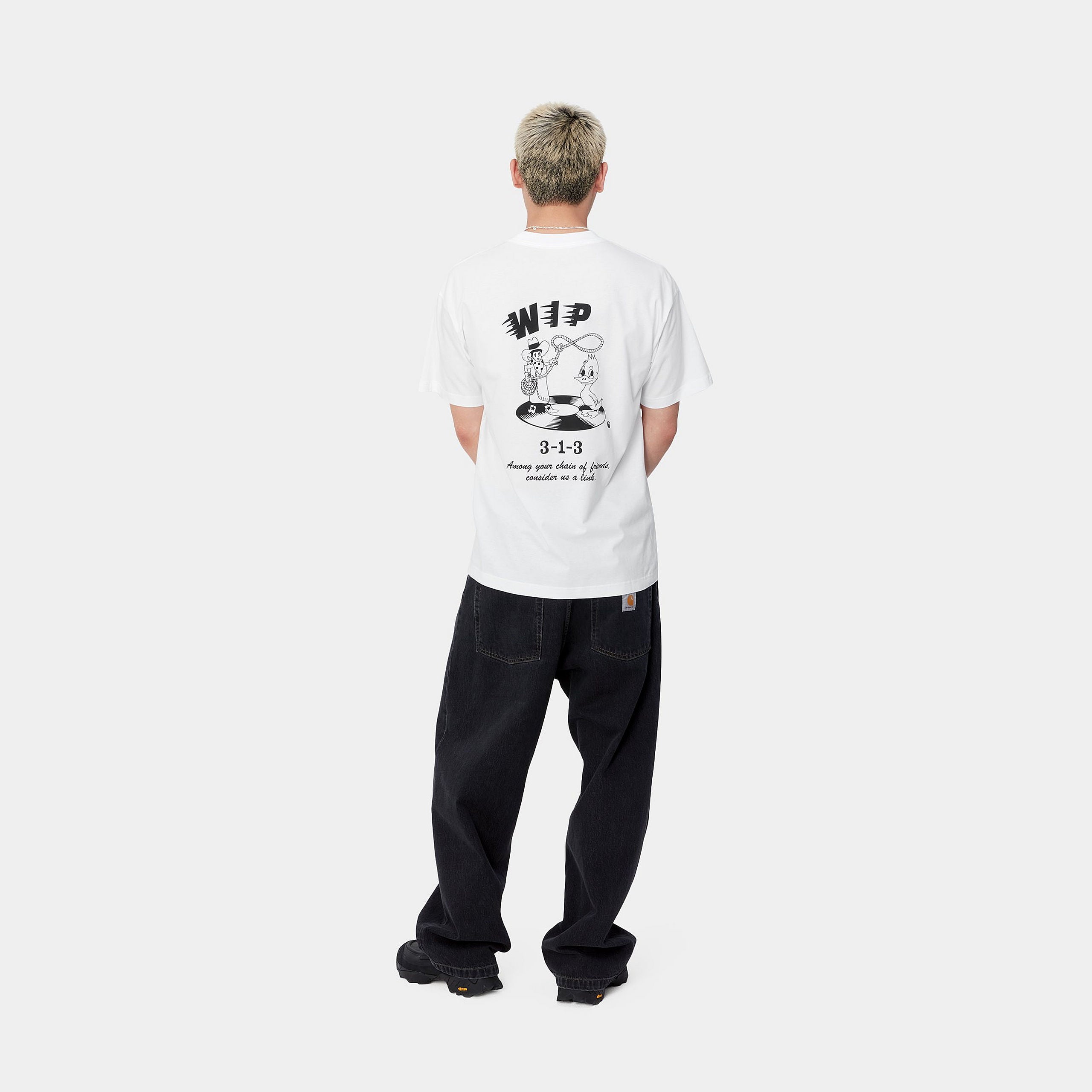 S/S FRIENDSHIP T-SHIRT - White / Black