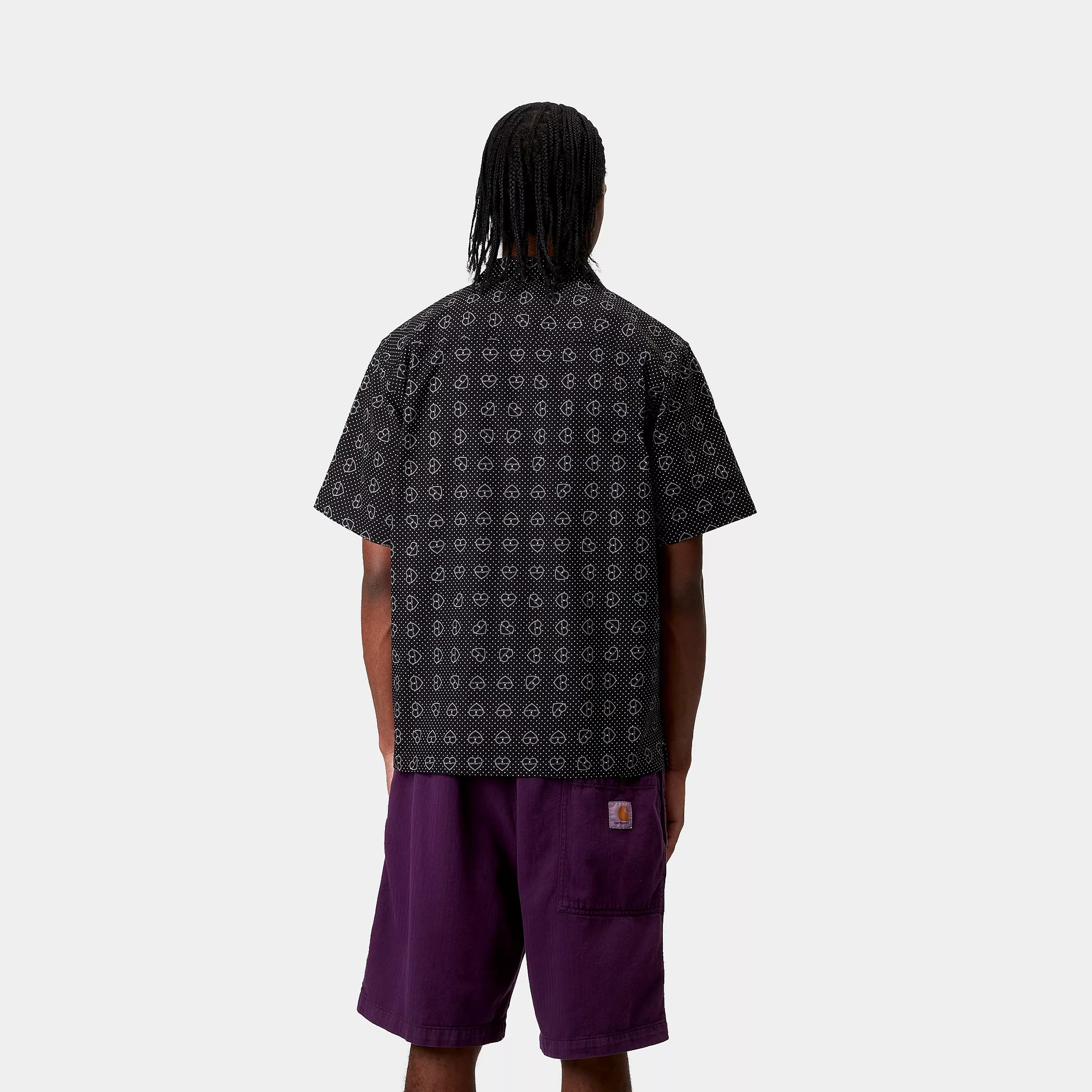 S/S FUROSHIKI SHIRT - Furoshiki Print, Black