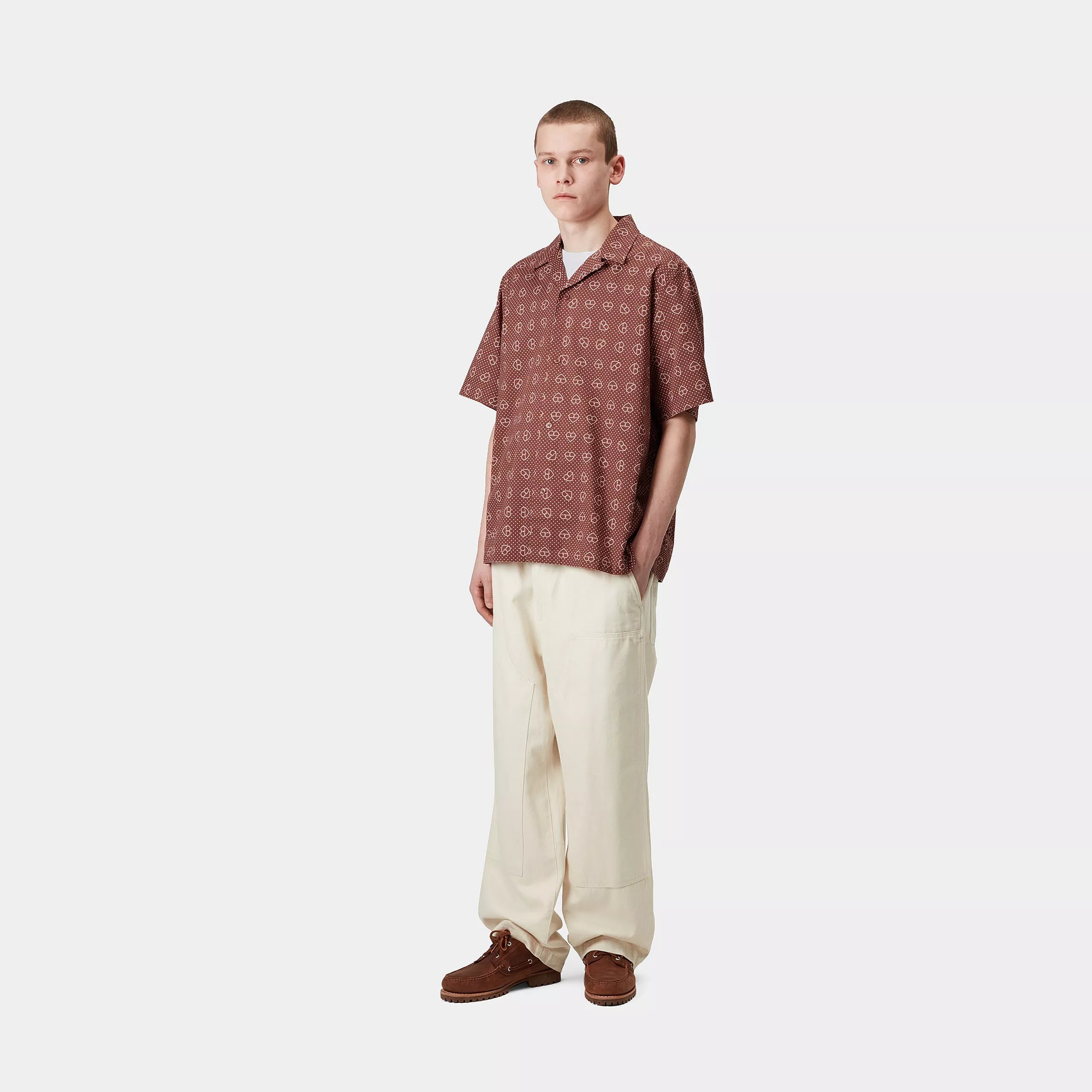 S/S FUROSHIKI SHIRT - Furoshiki Print, Henna