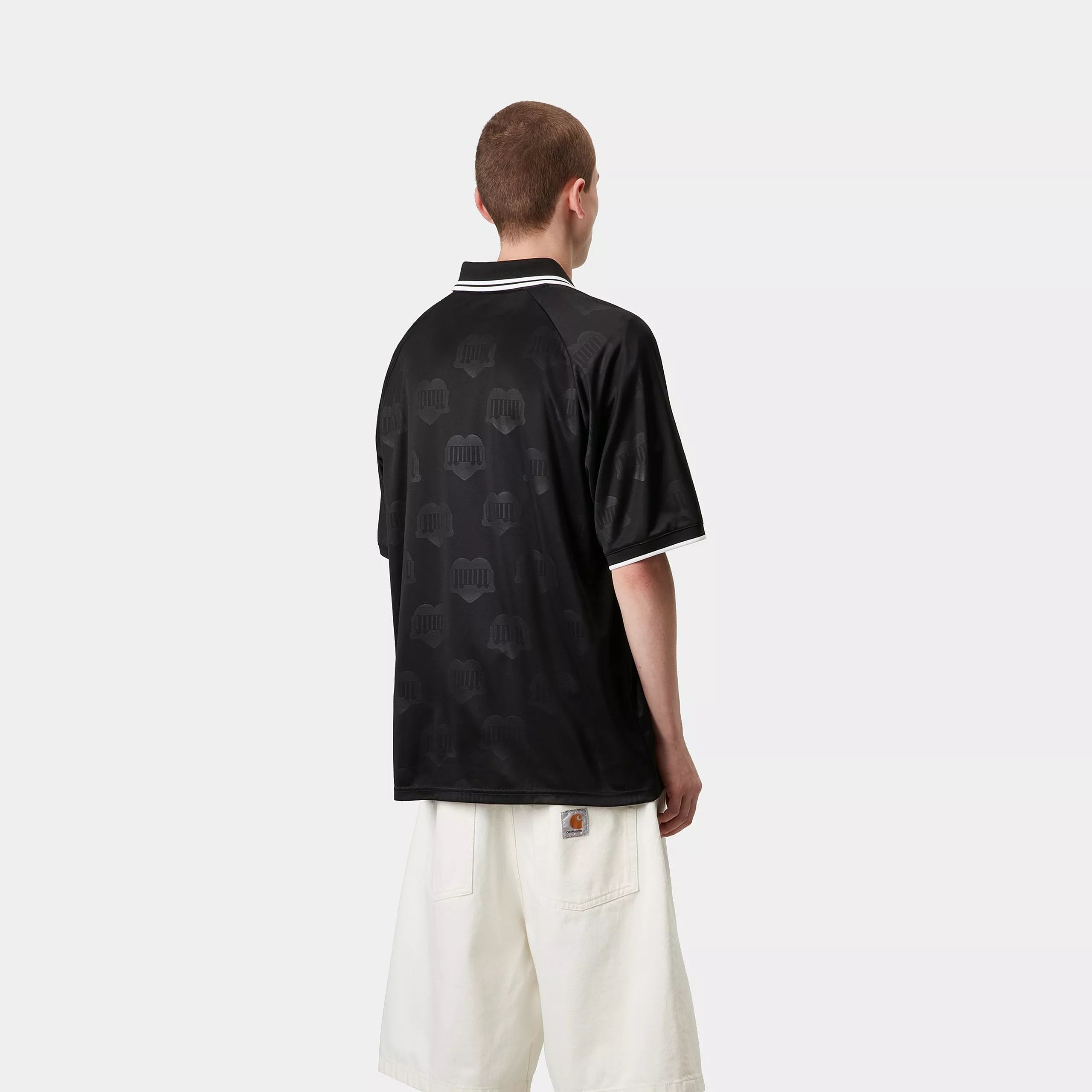 S/S HARTT’S FOOTBALL T-SHIRT - Heart Train Jacquard, Black