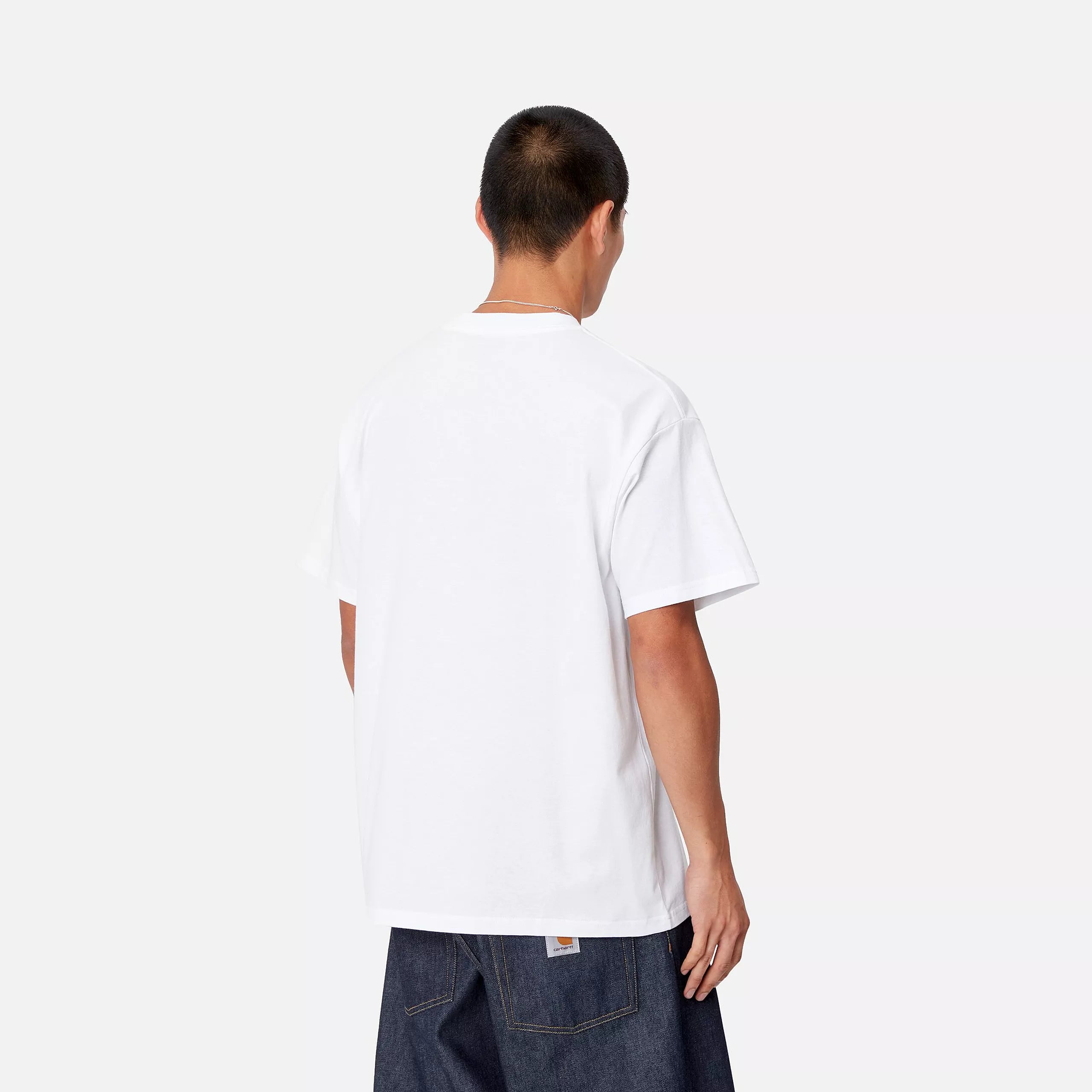 S/S HEART TRAIN POCKET T-SHIRT - White