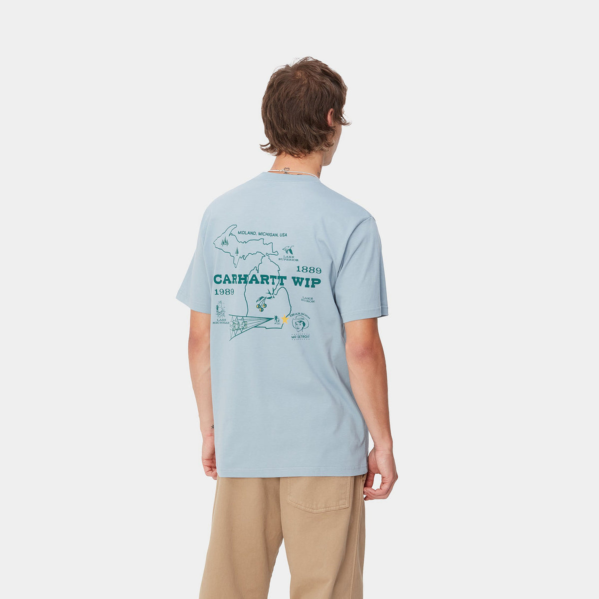 S/S HOME STATE T-SHIRT - Dusty Ice 2