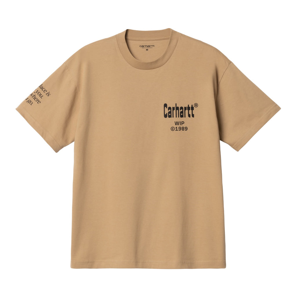 S/S HOME T-SHIRT - Dusty H Brown / Black