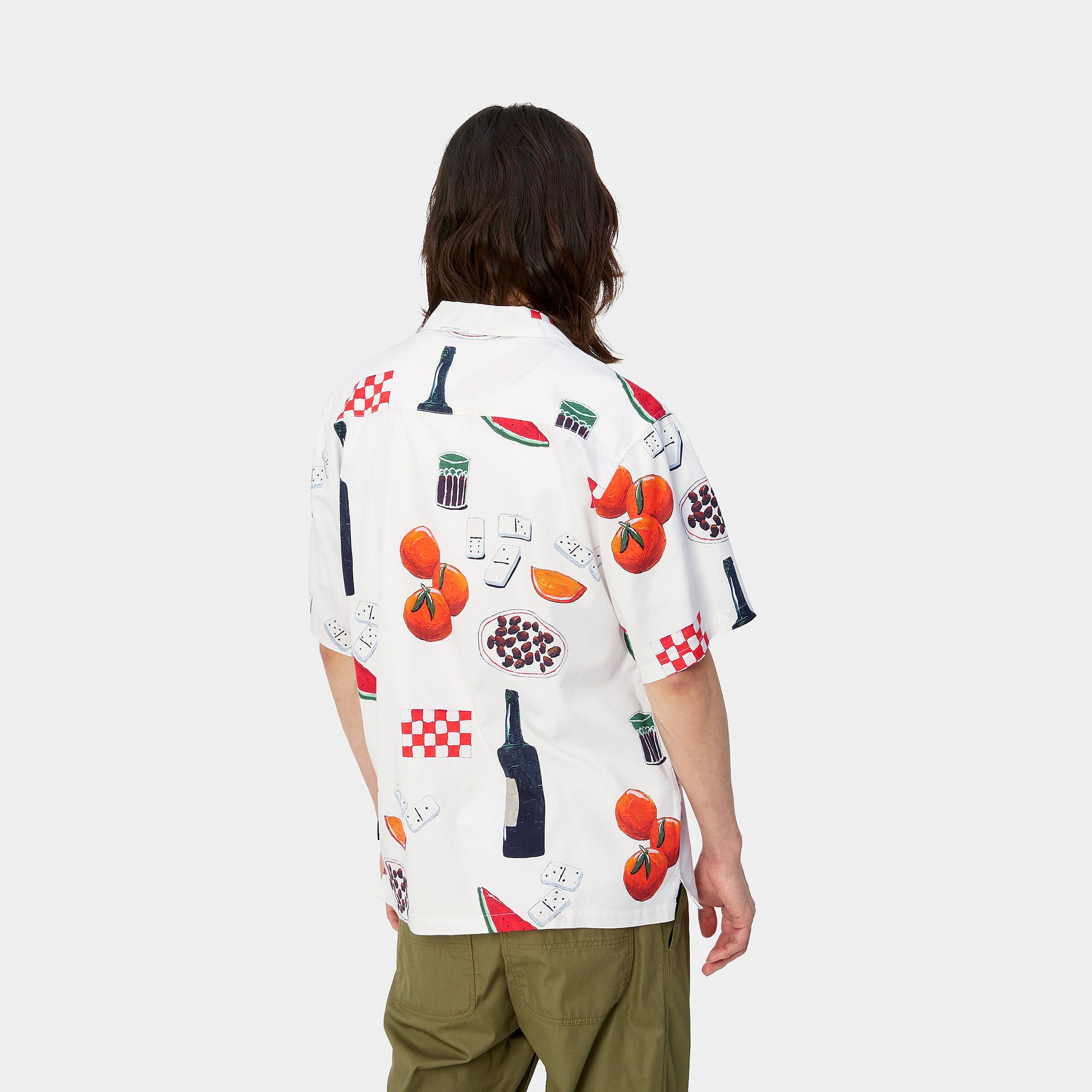 S/S ISIS MARIA DINNER SHIRT - Isis Maria Dinner AOP, White 3