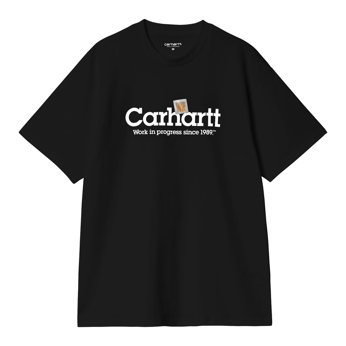 S/S LABEL SCRIPT T-SHIRT - Black 1