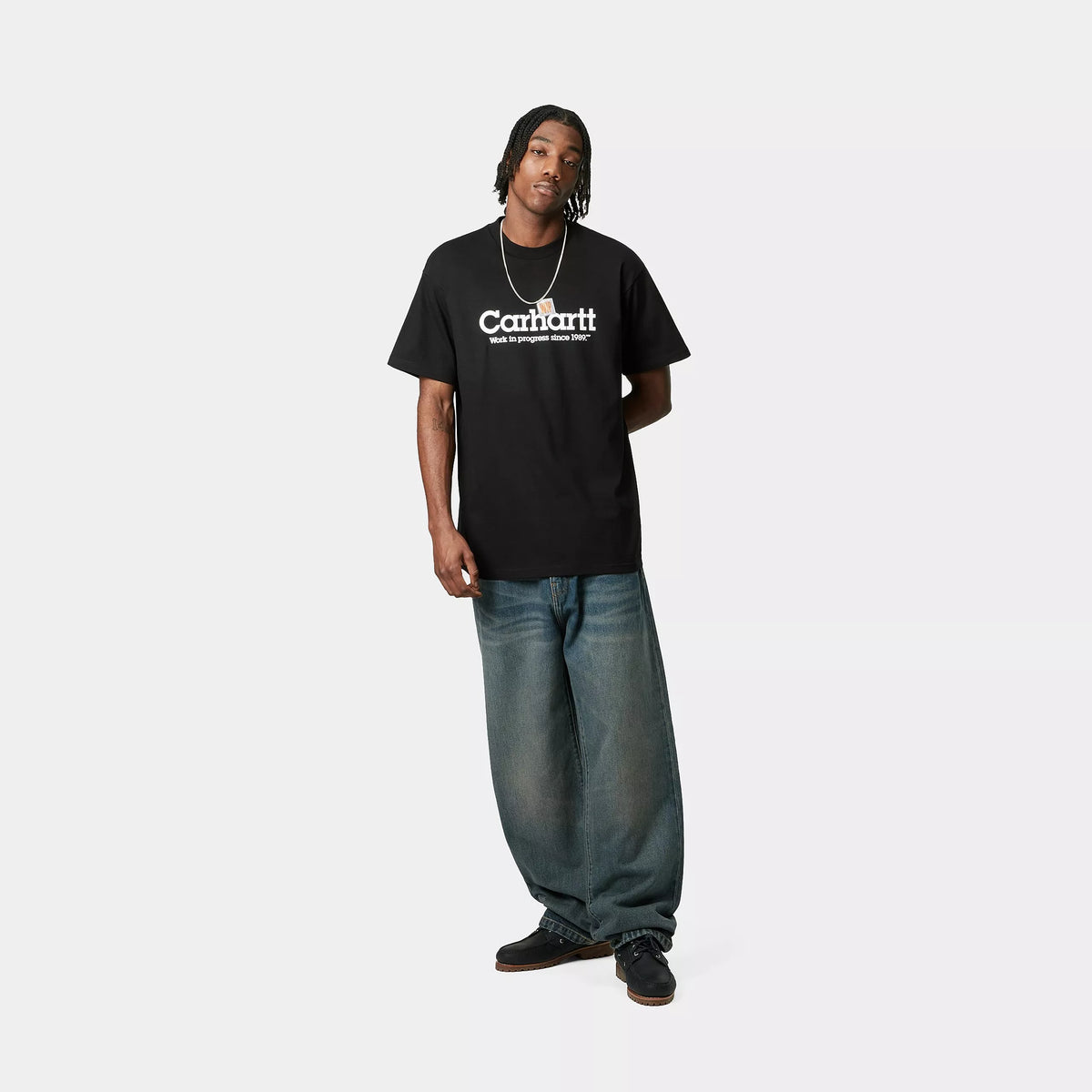 S/S LABEL SCRIPT T-SHIRT - Black 4