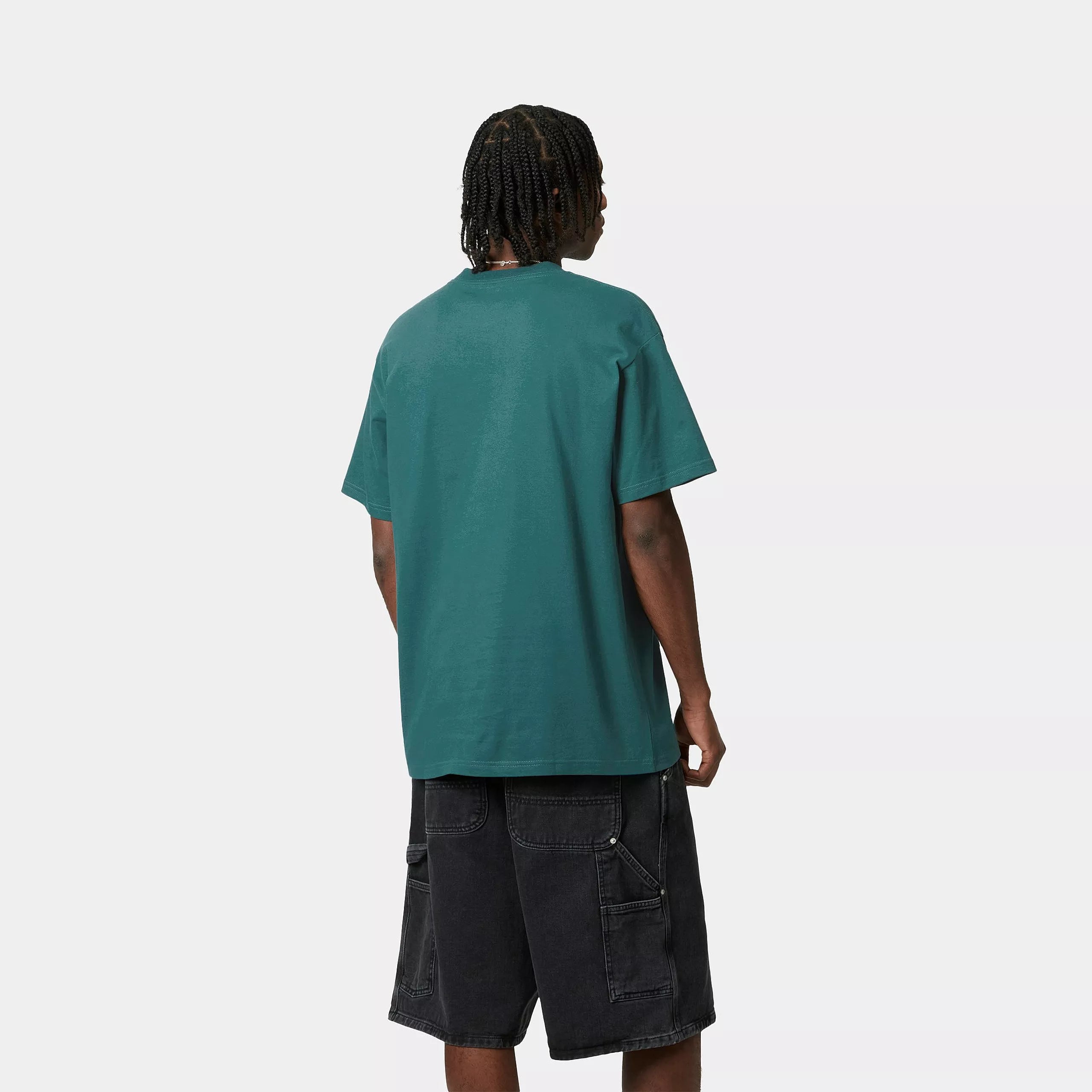 S/S LABEL SCRIPT T-SHIRT - Malachite