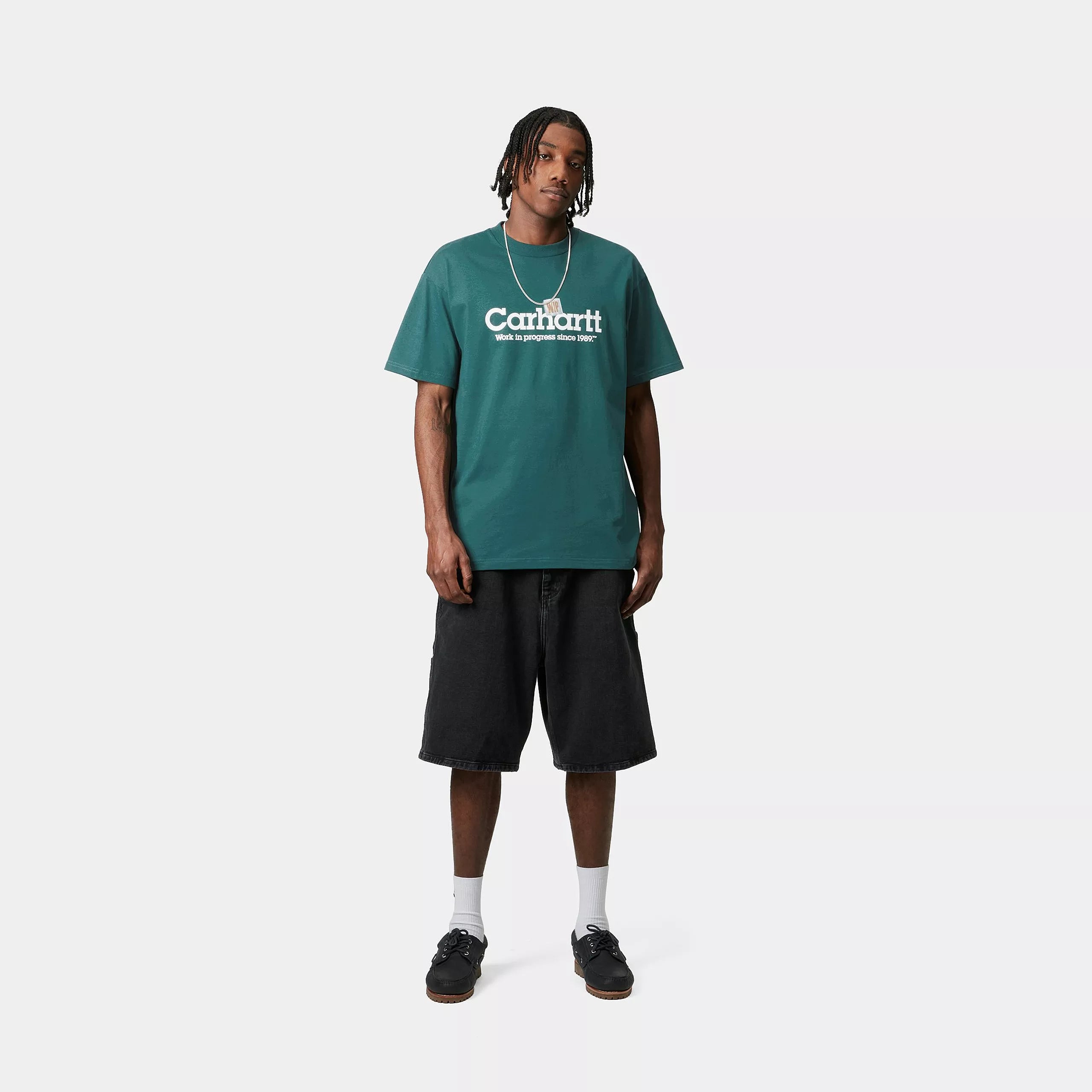 S/S LABEL SCRIPT T-SHIRT - Malachite 4