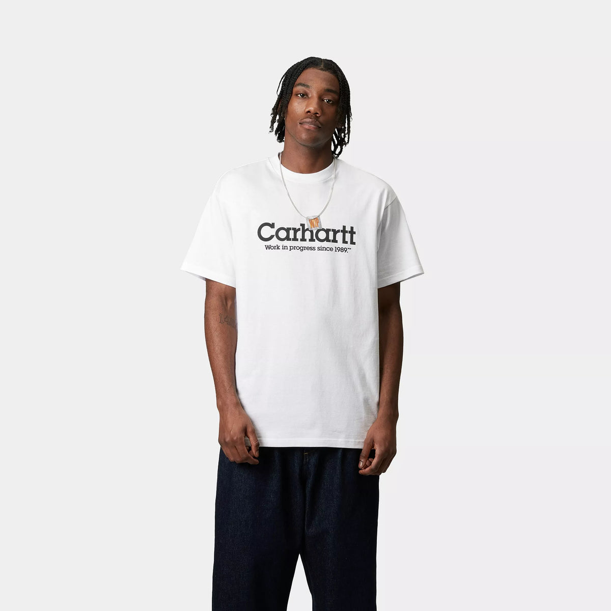 S/S LABEL SCRIPT T-SHIRT - White 2