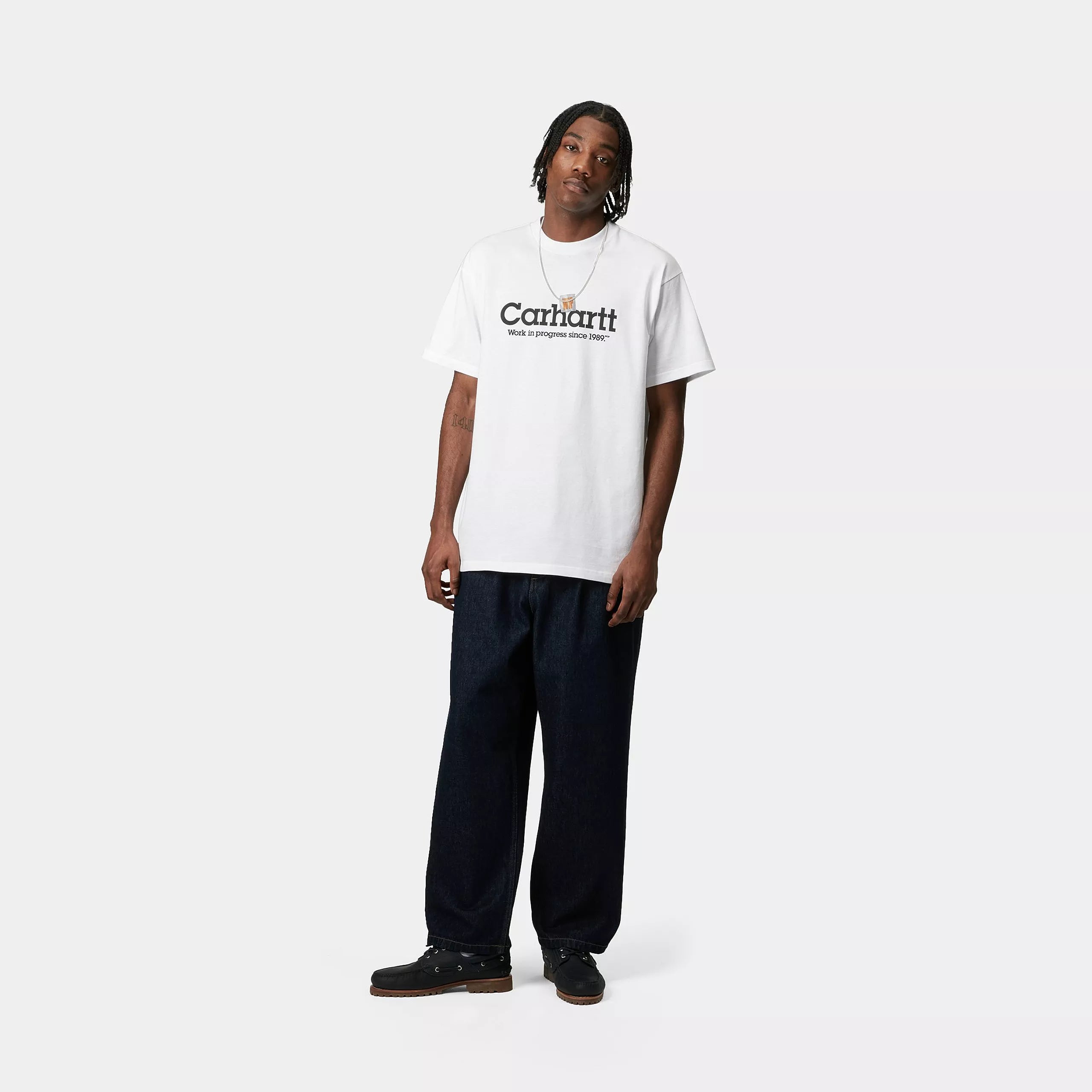 S/S LABEL SCRIPT T-SHIRT - White 4