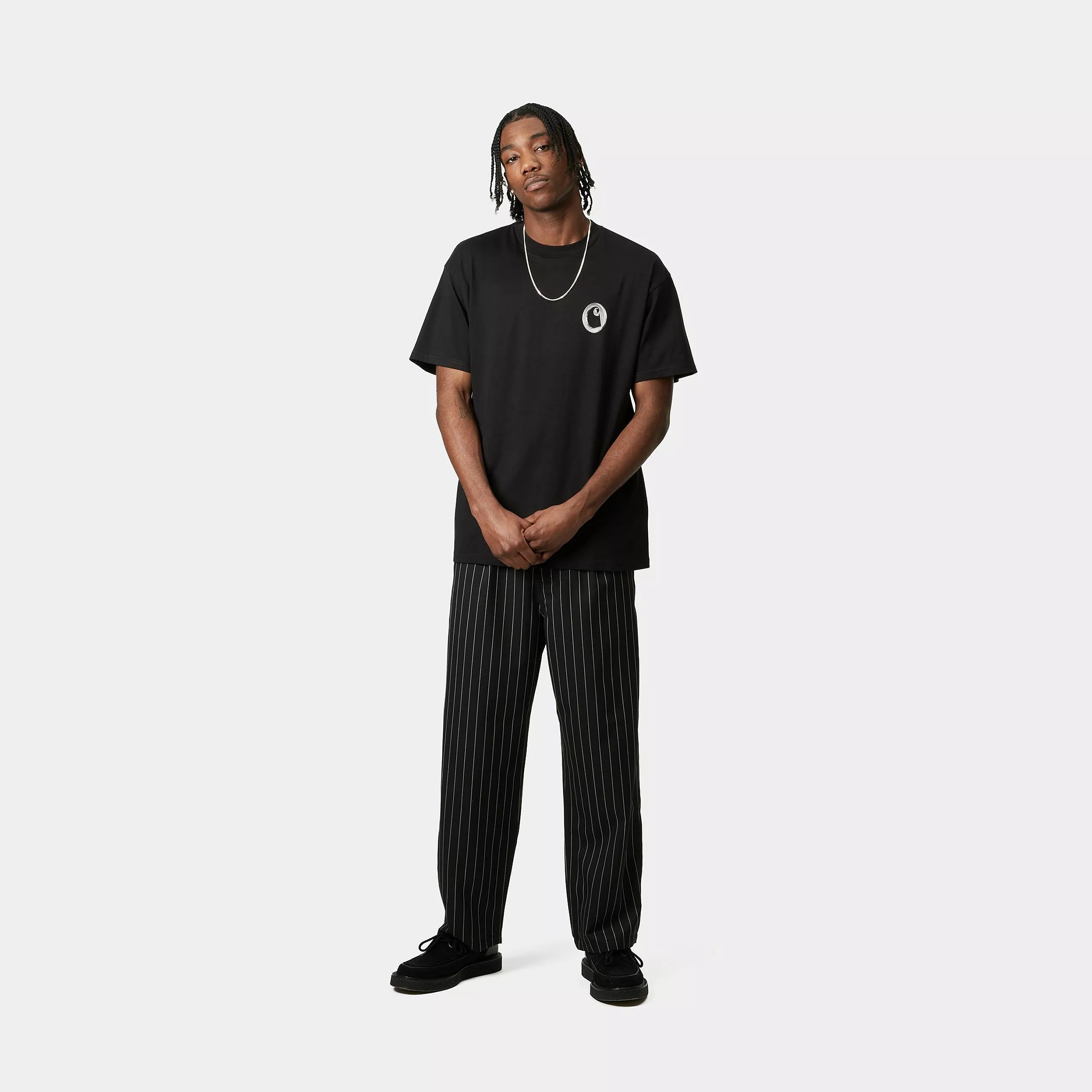 S/S LINKED CHARMS T-SHIRT - Black / Silver 4