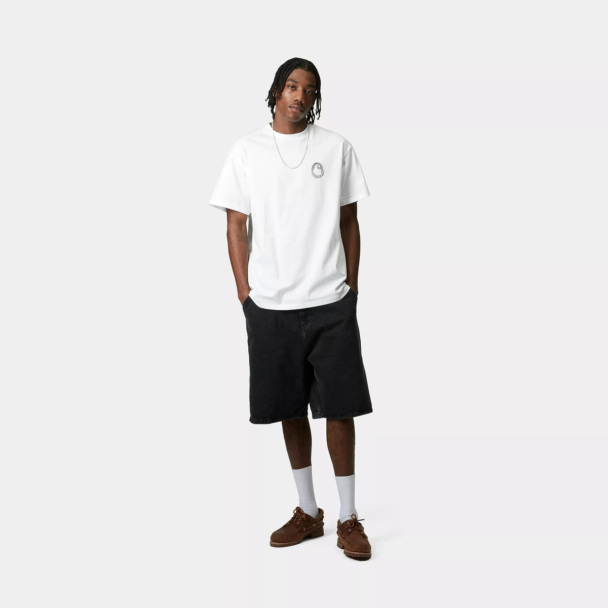 S/S LINKED CHARMS T-SHIRT - White / Silver 4