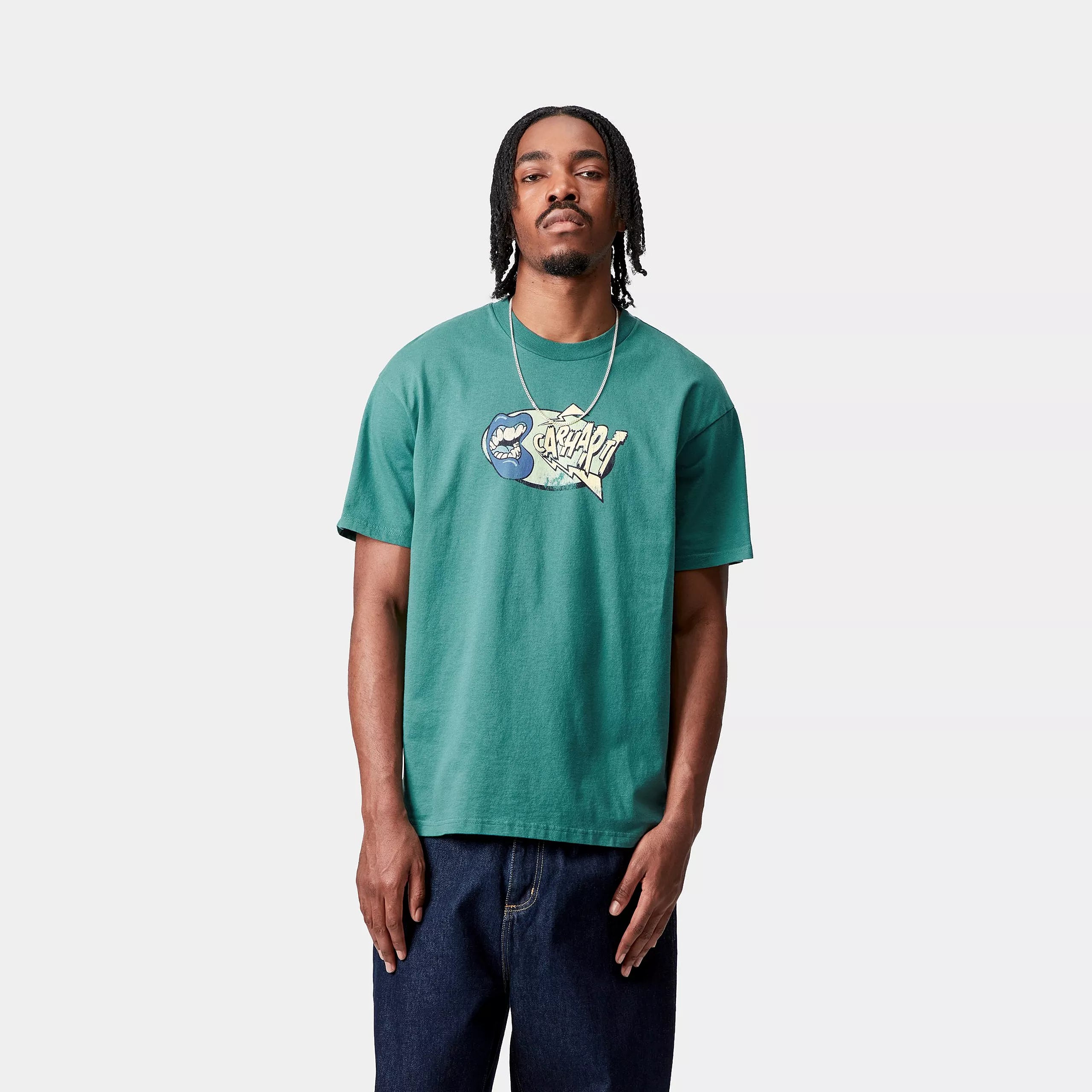 S/S LOUDER T-SHIRT  - Saguaro (heavy enzyme wash)