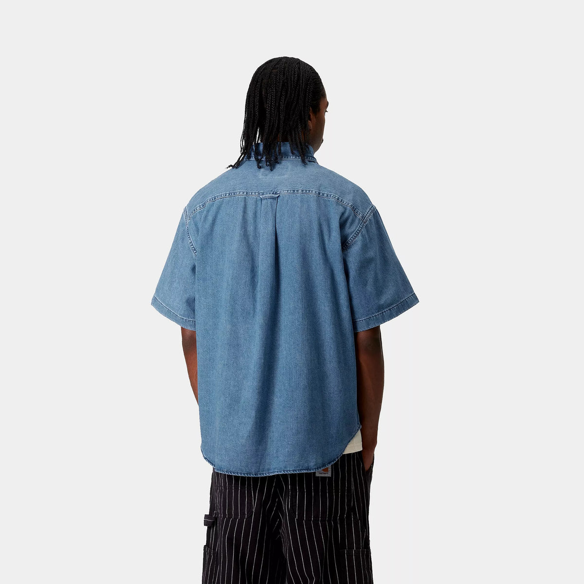 S/S LUCAS SHIRT - Blue (stone washed) 4