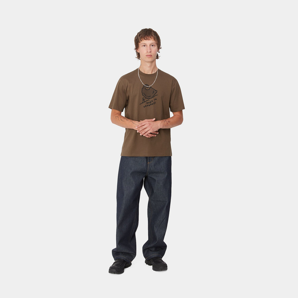 S/S MOVE ON UP T-SHIRT - Chocolate / Black 4