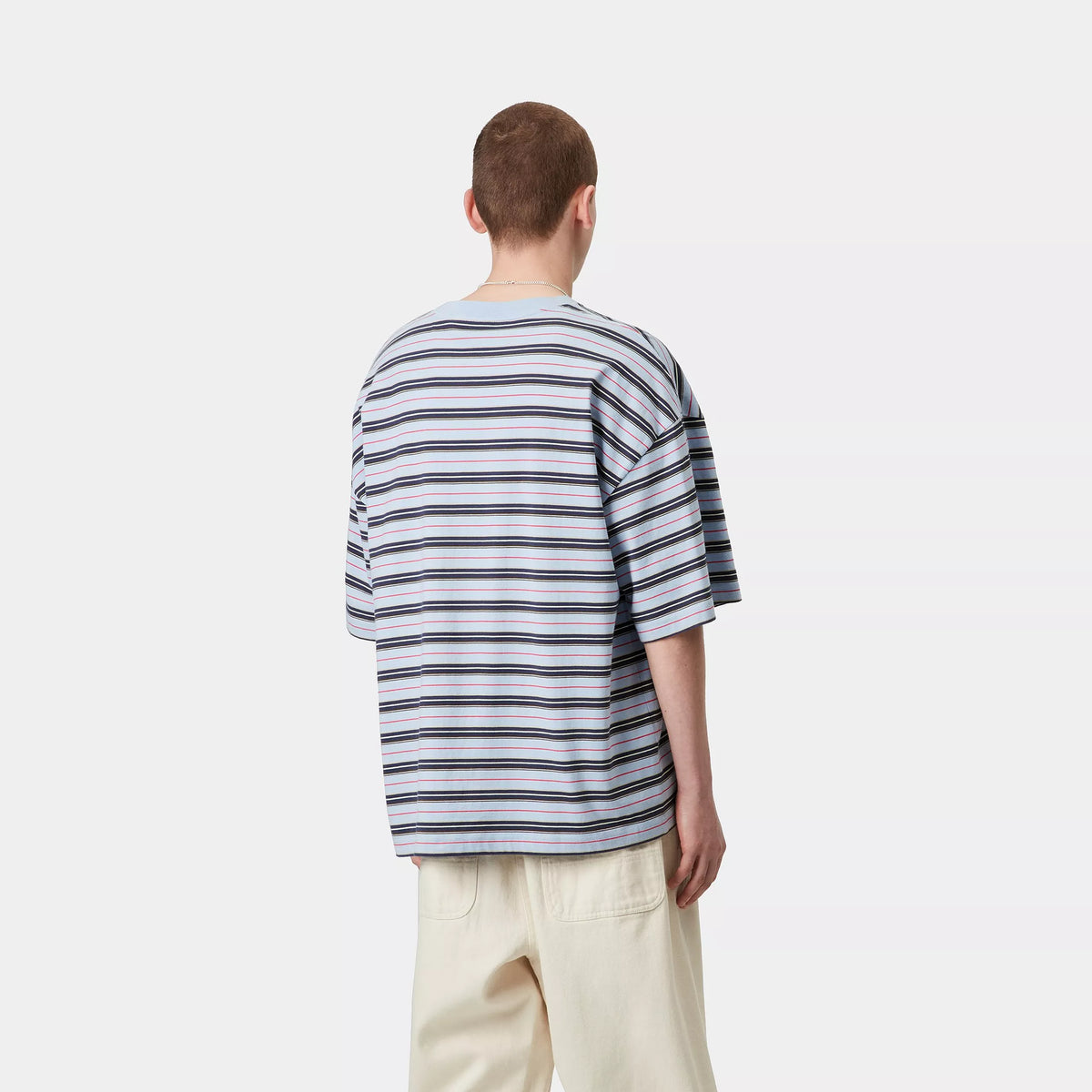 S/S NATHAN T-SHIRT - Nathan Stripe, Air Sky 3