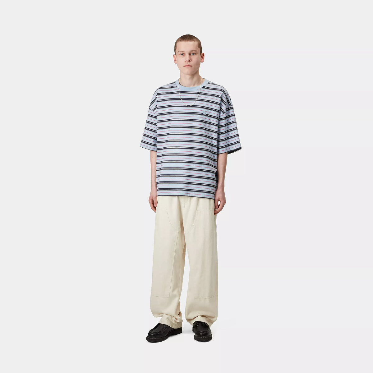 S/S NATHAN T-SHIRT - Nathan Stripe, Air Sky 4