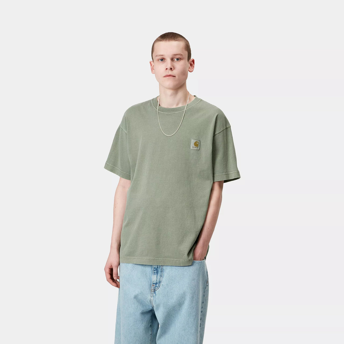 S/S NELSON T-SHIRT - Park (garment dyed) 2