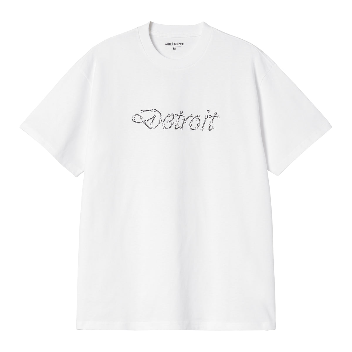 S/S PEACE AND WORK T-SHIRT - White / Black 1