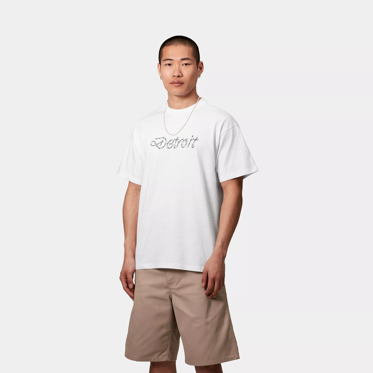 S/S PEACE AND WORK T-SHIRT - White / Black 2