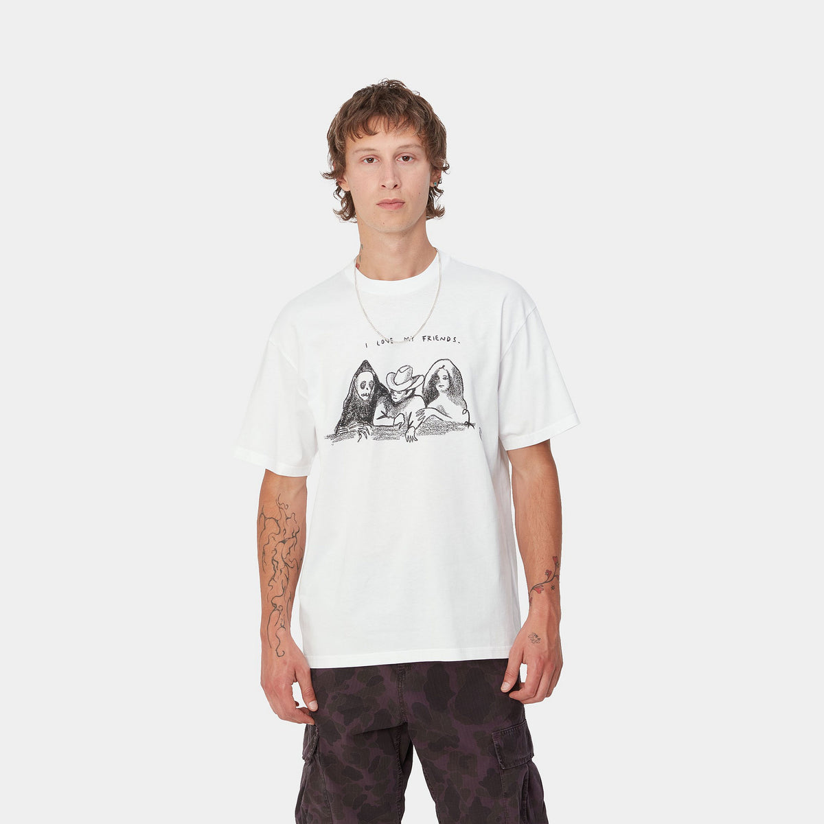S/S PEPE FRIENDS T-SHIRT - White / Black 2