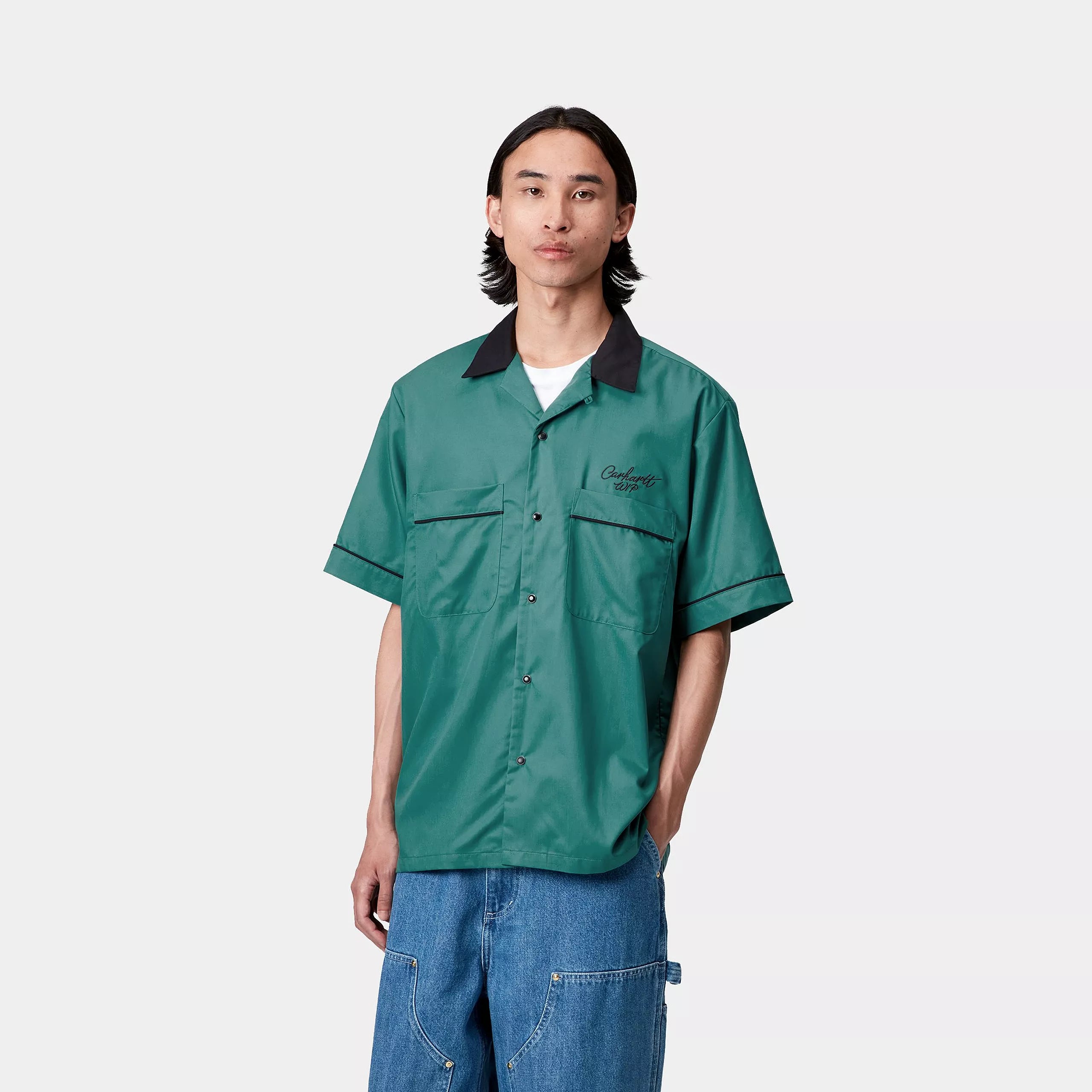 S/S BOWL SHIRT  - Saguaro / Black