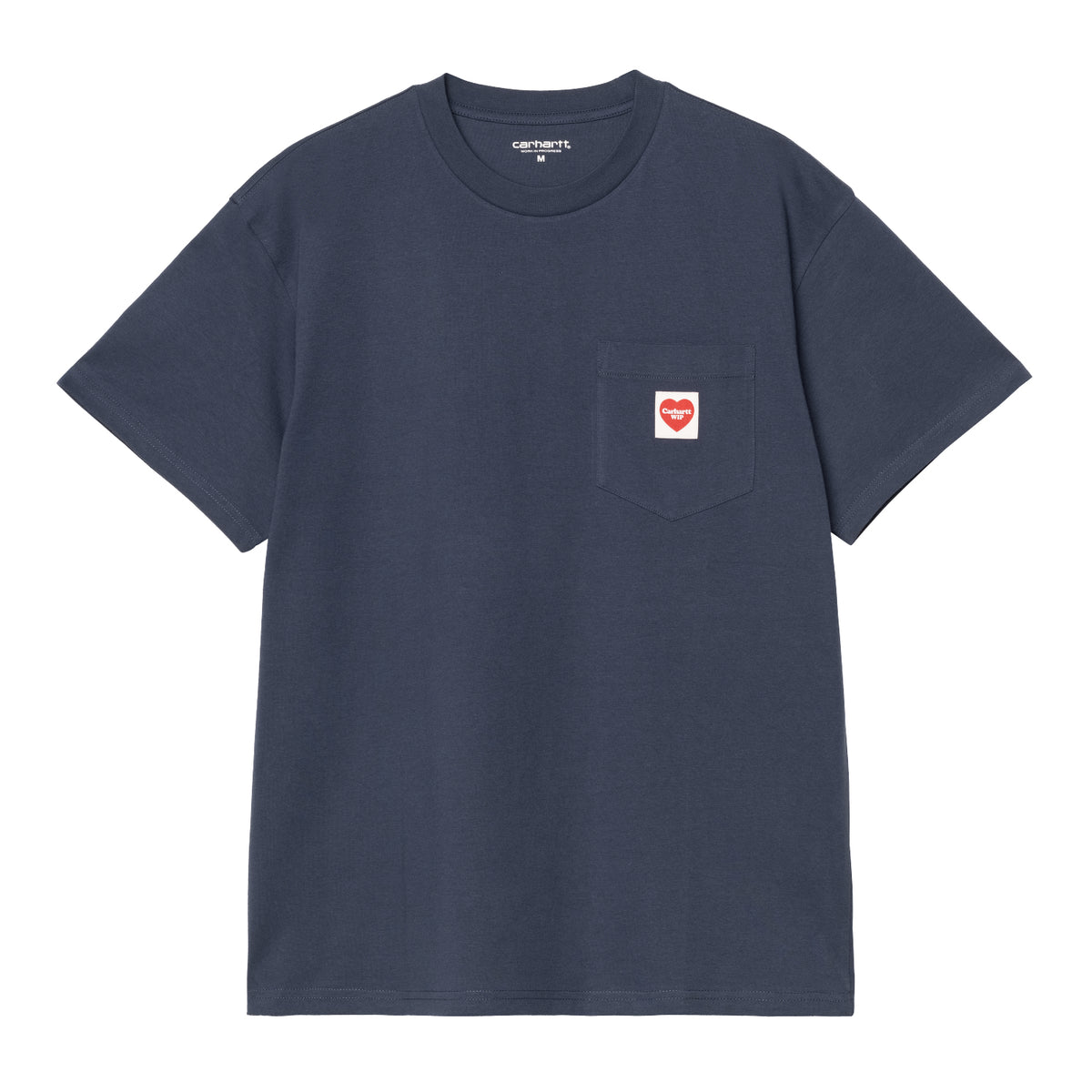 S/S POCKET HEART T-SHIRT - Blue 1
