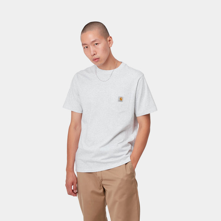 S/S POCKET T-SHIRT - Ash Heather