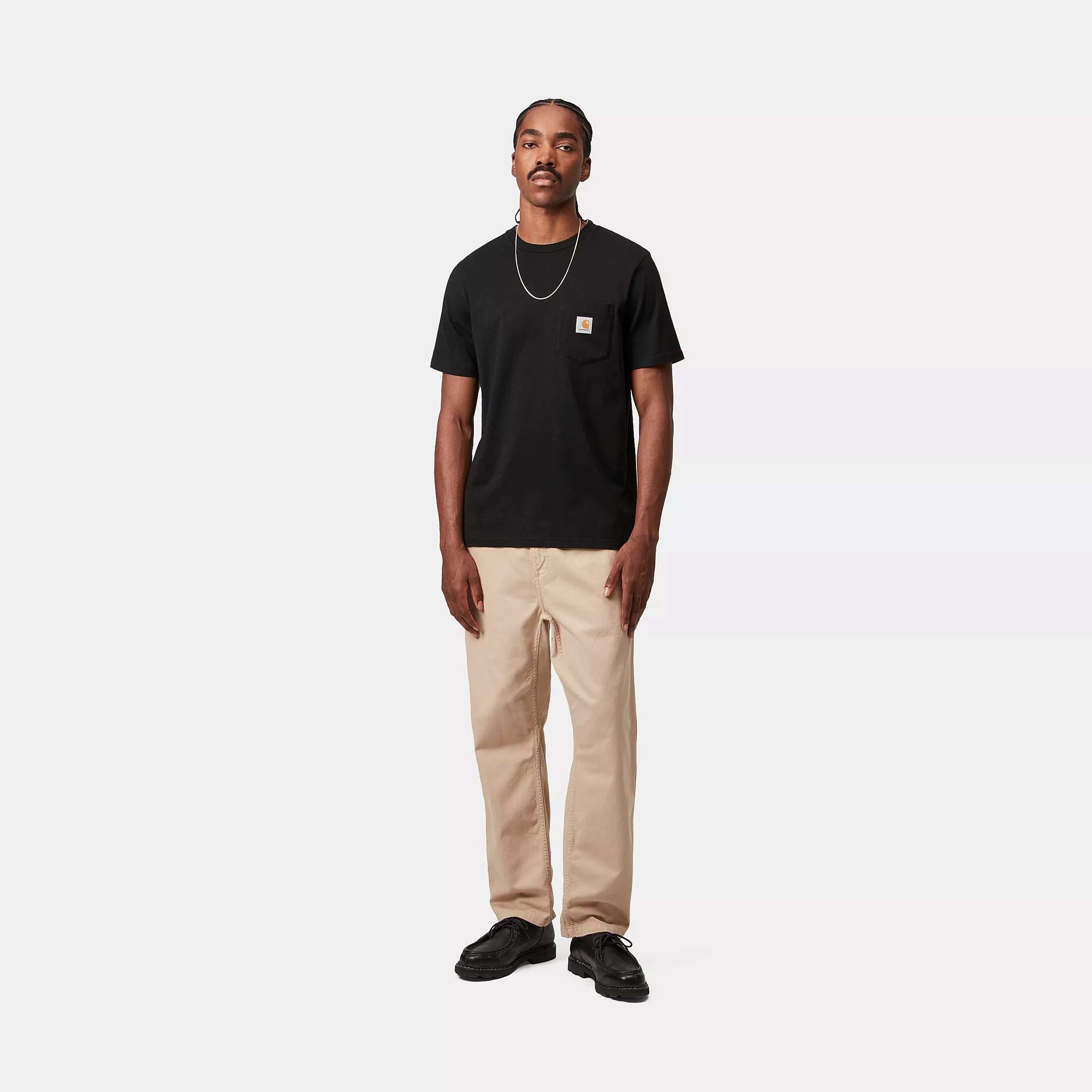 S/S POCKET T-SHIRT  - Black