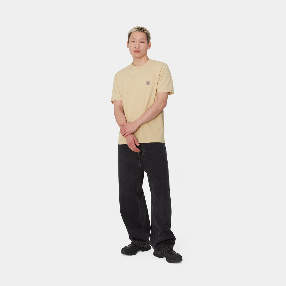 S/S POCKET T-SHIRT - Cornsilk 4