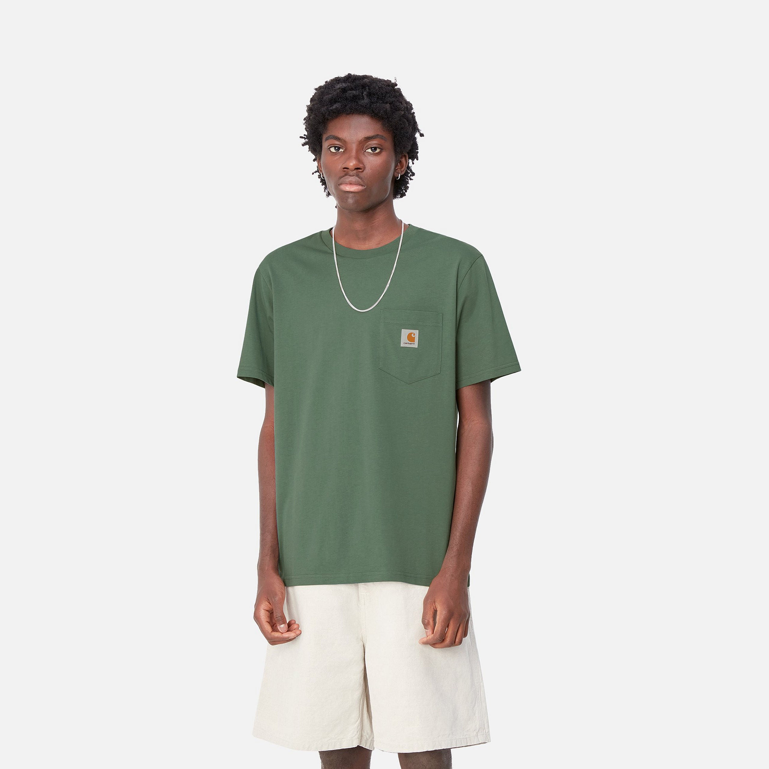 S/S POCKET T-SHIRT - Duck Green