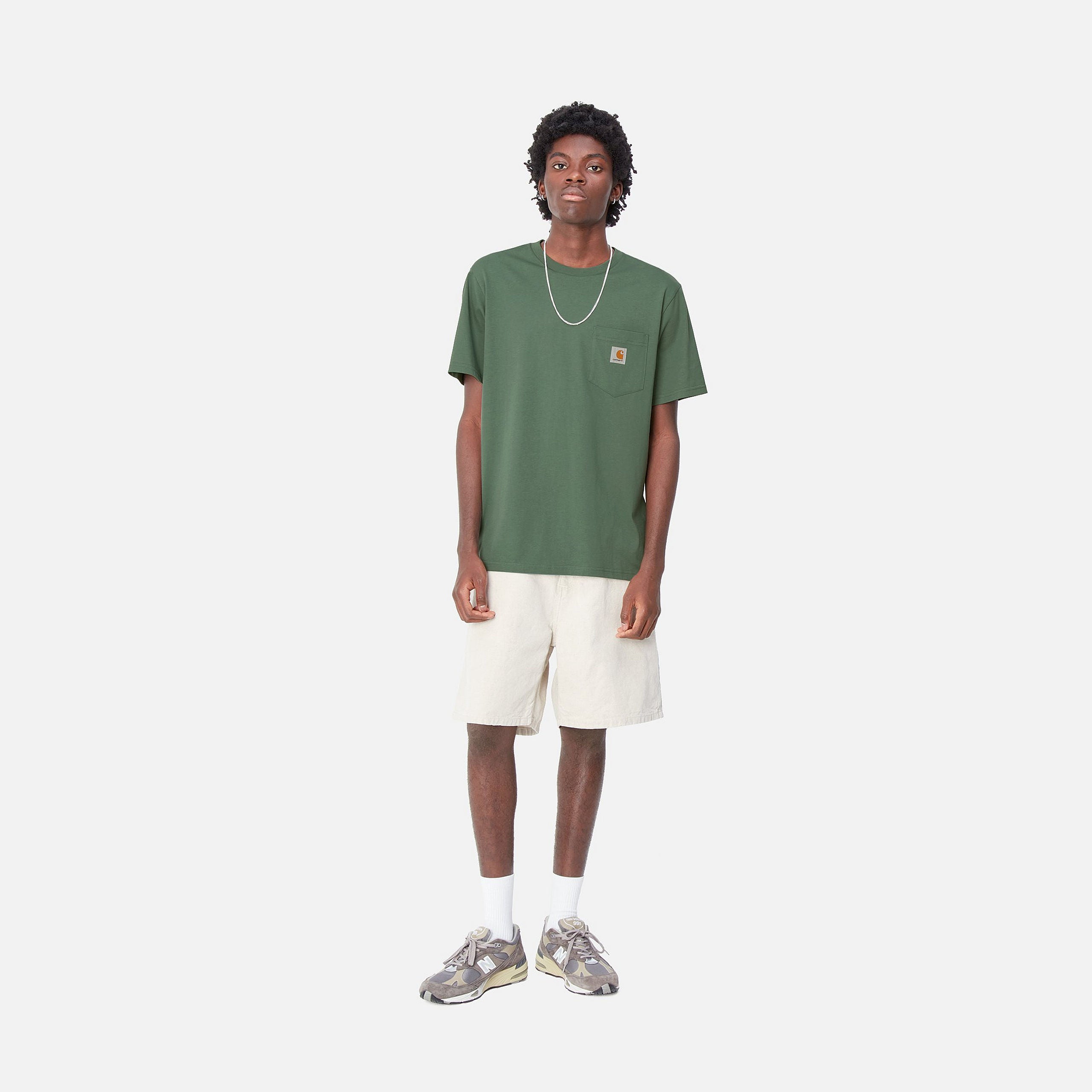 S/S POCKET T-SHIRT - Duck Green