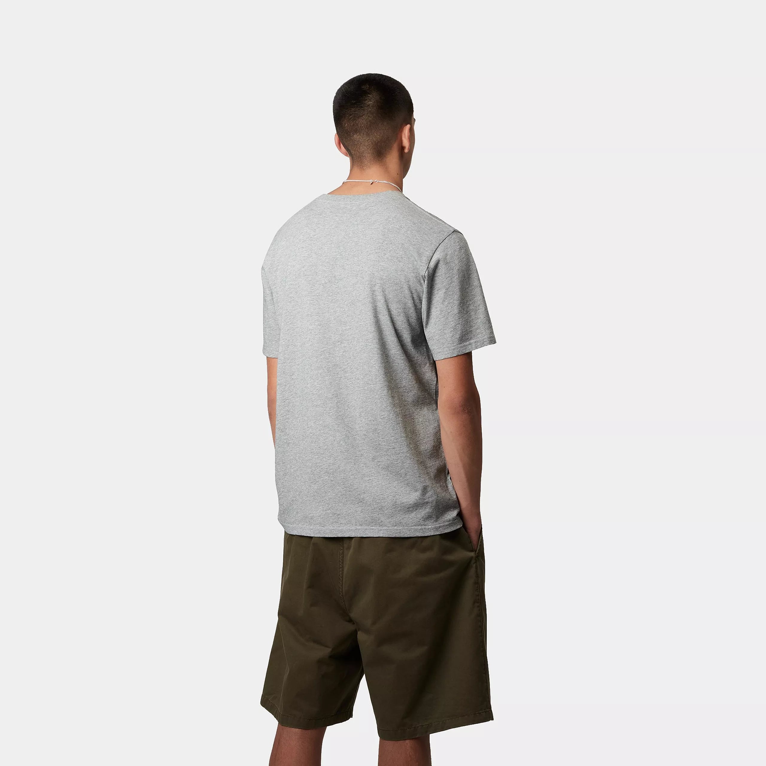 S/S POCKET T-SHIRT - Grey Heather