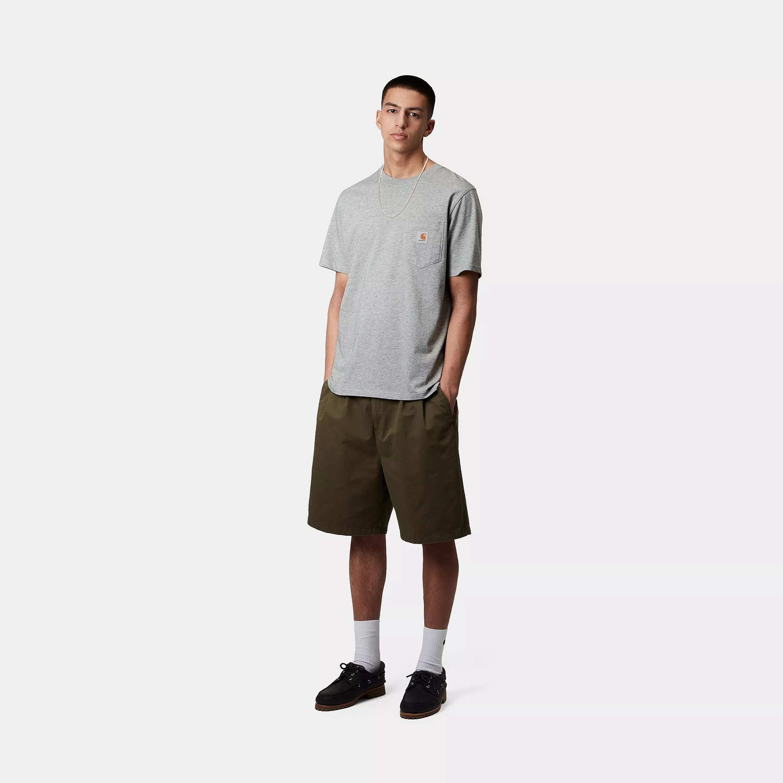 S/S POCKET T-SHIRT - Grey Heather 4
