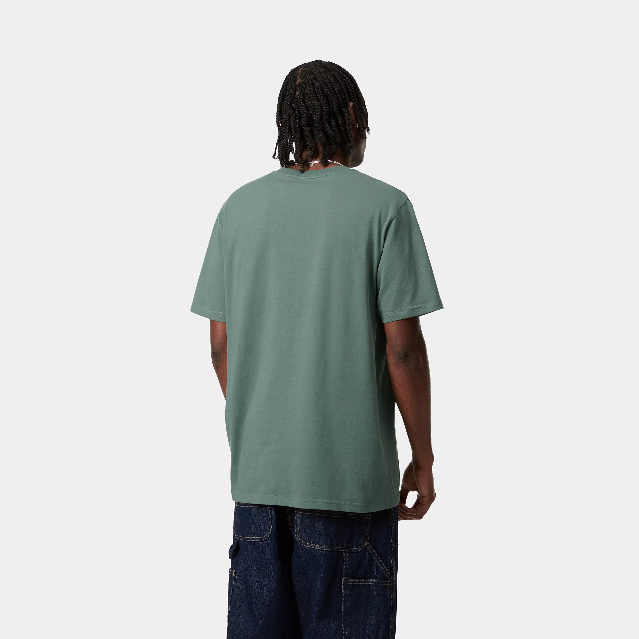 S/S POCKET T-SHIRT - Silver Pine